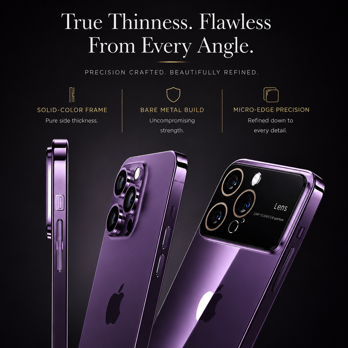 Premium iPhone Case MagSafe Compatible Transparent Protective Cover Camera Lens Protection Shockproof Clear Hard PC Back Ultra Thin Design