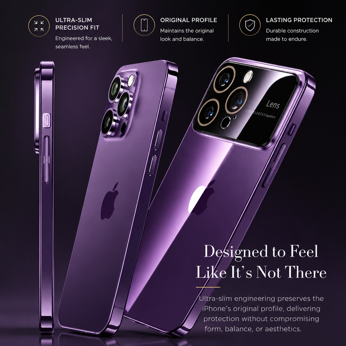 Premium iPhone Case MagSafe Compatible Transparent Shockproof Protective Cover Clear Hard PC Back Silicone Bumper Camera Lens Protection Ultra Thin Slim Design