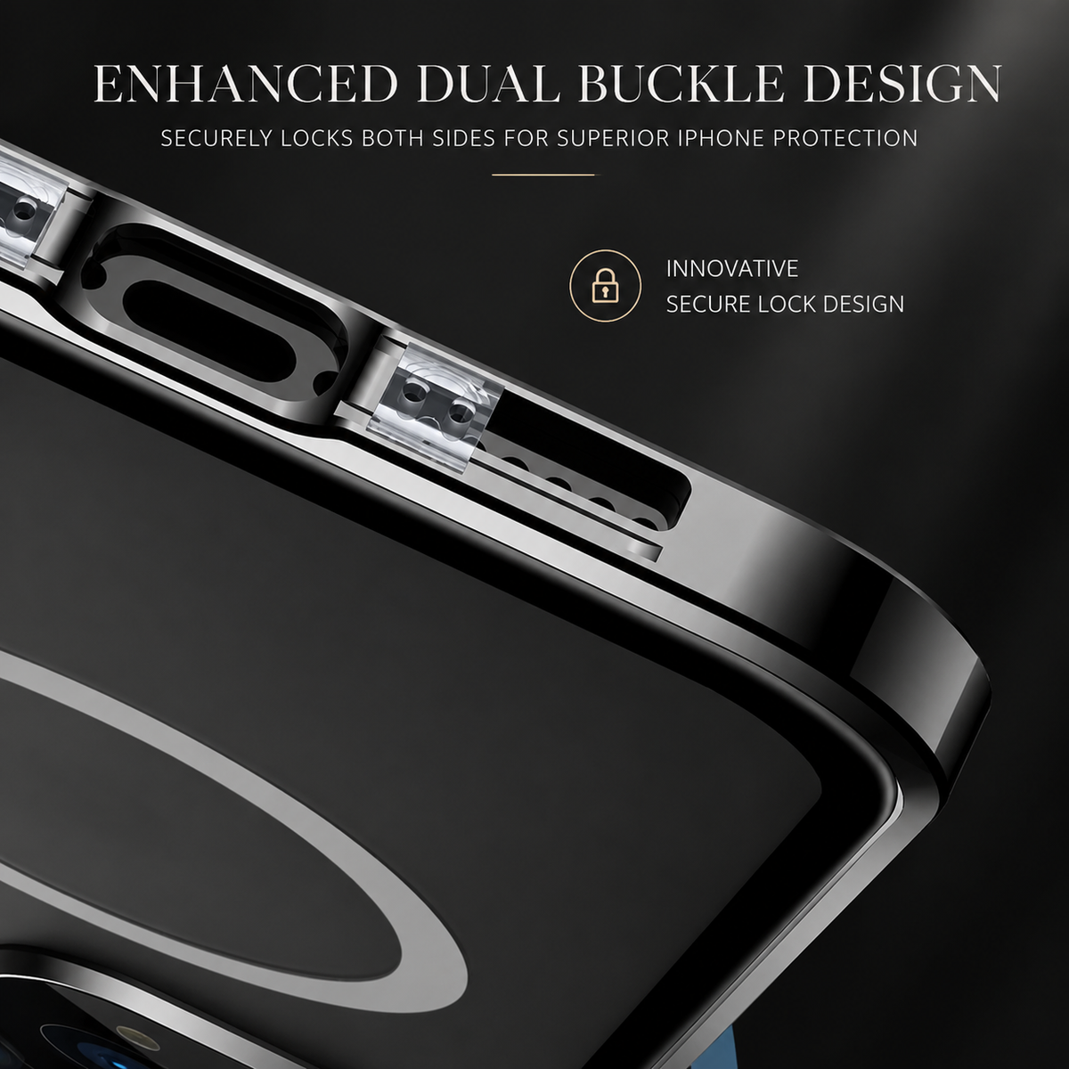 Premium iPhone Case MagSafe Compatible Transparent Tempered Glass Aluminum Frame Shockproof Protective Cover Full Body Camera Lens Protection Slim