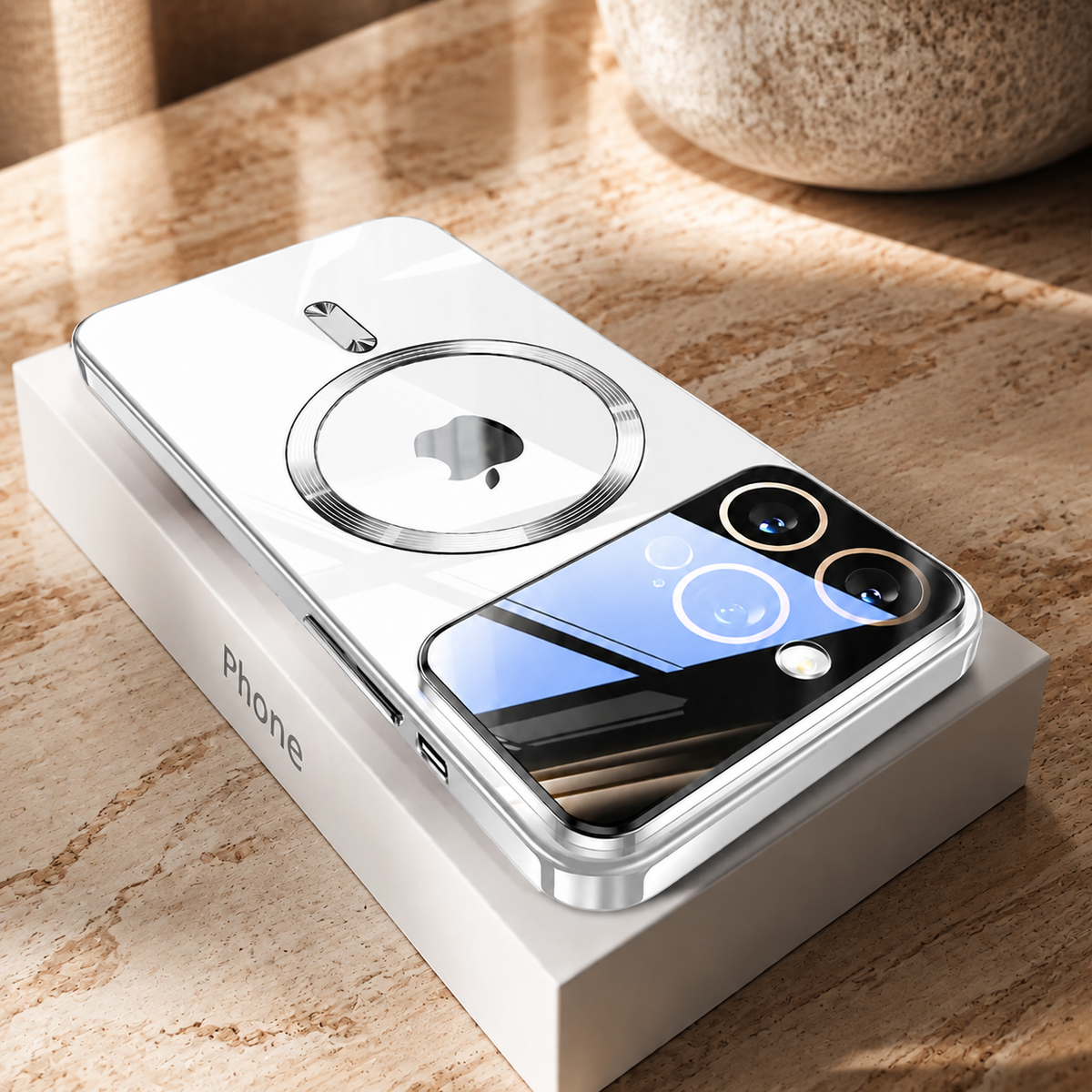 Premium iPhone Case MagSafe Compatible Transparent Tempered Glass Cover Ultra Thin Shockproof Protection Camera Lens Guard Slim Magnetic Anti Scratch Design