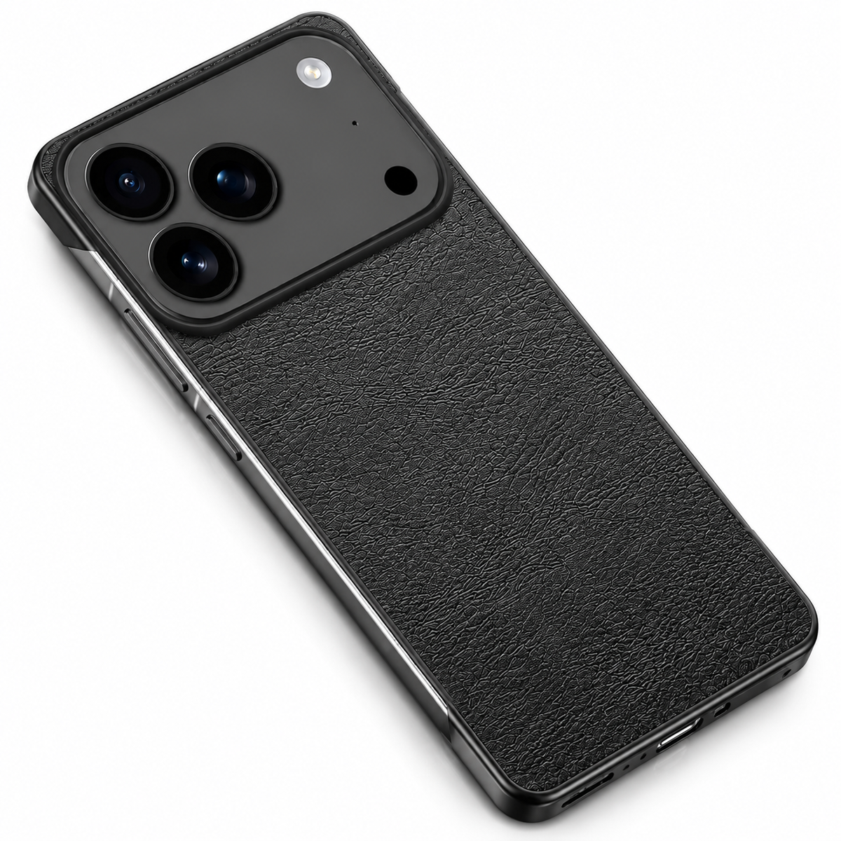 Premium iPhone Case MagSafe Compatible Ultra Thin Leather Cover Frameless PC Back Shockproof Anti Fall Camera Protection Non Slip Matte Slim Design