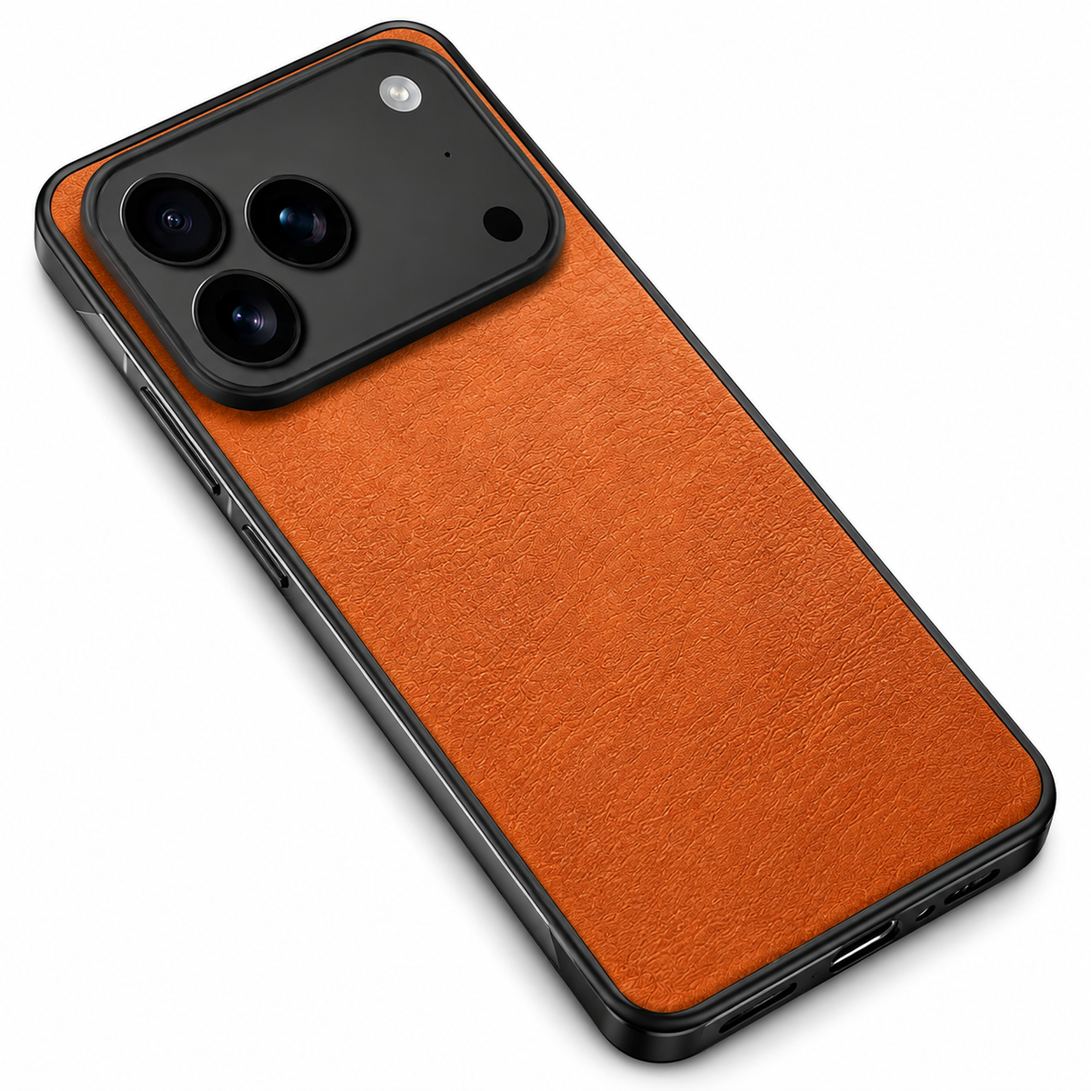 Premium iPhone Case MagSafe Compatible Ultra Thin Leather Cover Frameless PC Back Shockproof Anti Fall Camera Protection Non Slip Matte Slim Design