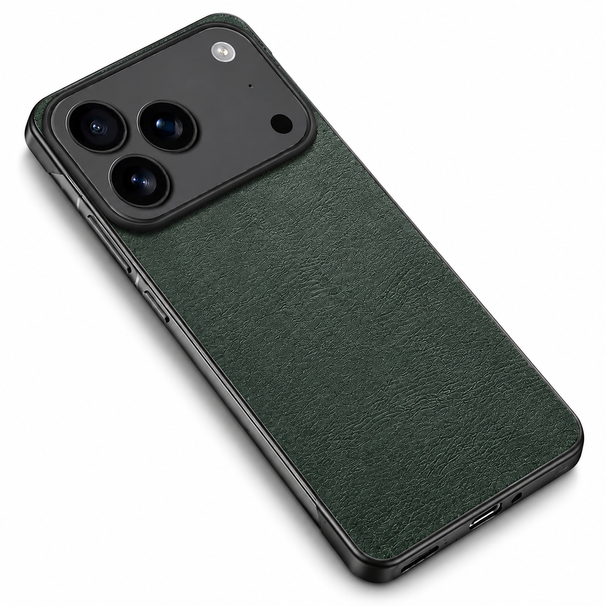 Premium iPhone Case MagSafe Compatible Ultra Thin Leather Cover Frameless PC Back Shockproof Anti Fall Camera Protection Non Slip Matte Slim Design