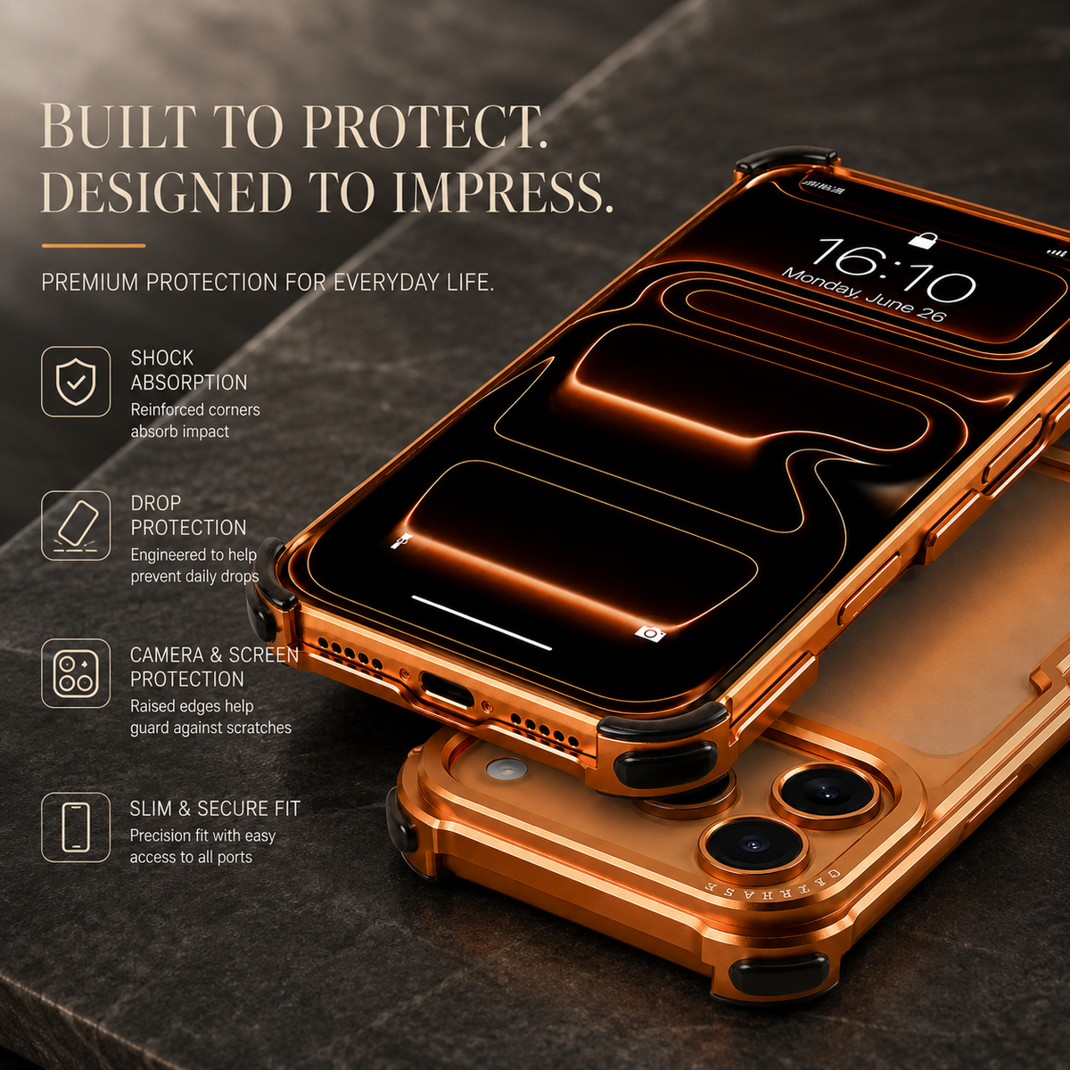 Premium iPhone Case MagSafe Compatible Ultra Thin Metal Bumper Cover Shockproof Protection Camera Lens Guard Slim Magnetic Lightweight Anti Scratch Design