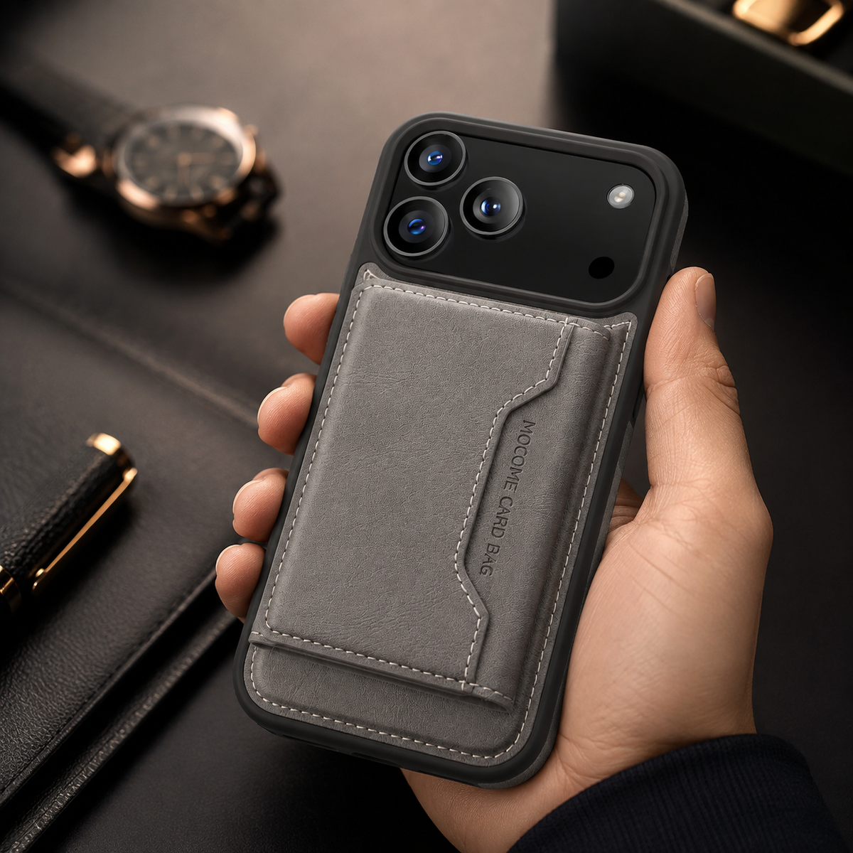 Premium iPhone Case MagSafe Compatible Wallet PU Leather Card Holder Shockproof Protective Cover Magnetic Anti Scratch Non Slip Secure Storage