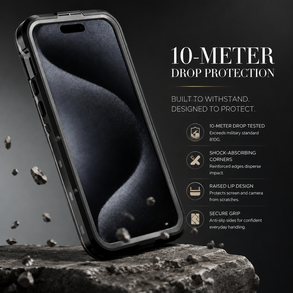 Premium iPhone Case MagSafe Compatible Waterproof IP68 Cover 360° Full Body Shockproof Protection Dustproof Camera Lens Guard Slim Rugged Outdoor Design