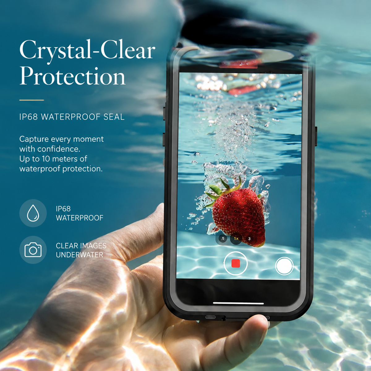 Premium iPhone Case MagSafe Compatible Waterproof IP68 Shockproof Protective Cover Full Body Sealed Camera Lens Protection Dustproof Rugged Design