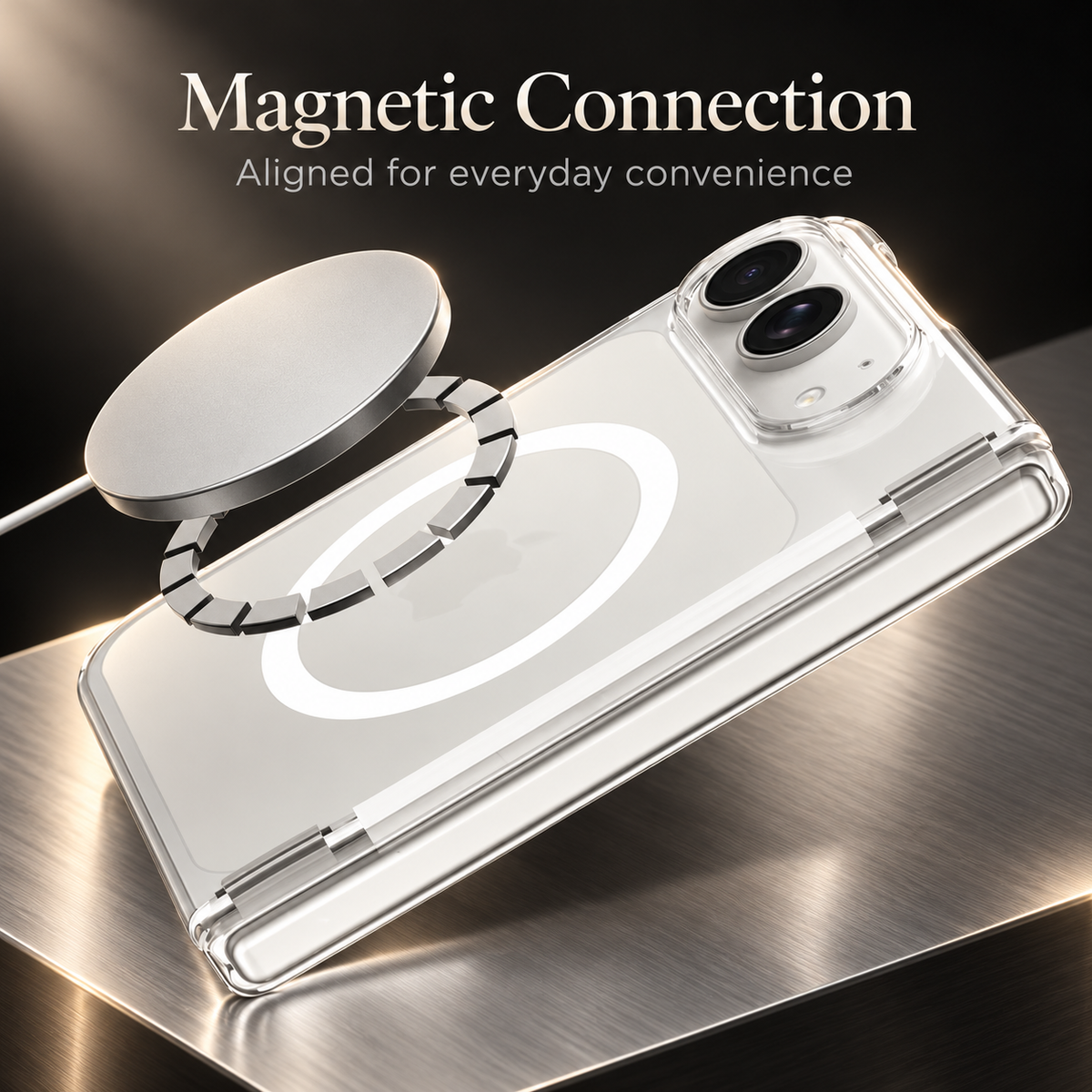 Premium iPhone Case MagSafe Crystal Clear Magnetic Foldable Shockproof PC TPU Full Coverage Anti Scratch Non Slip Lightweight Protective Cover Case