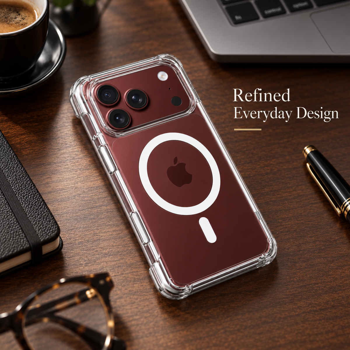 Premium iPhone Case MagSafe Crystal Clear Magnetic Foldable Shockproof PC TPU Full Coverage Anti Scratch Non Slip Lightweight Protective Cover Case