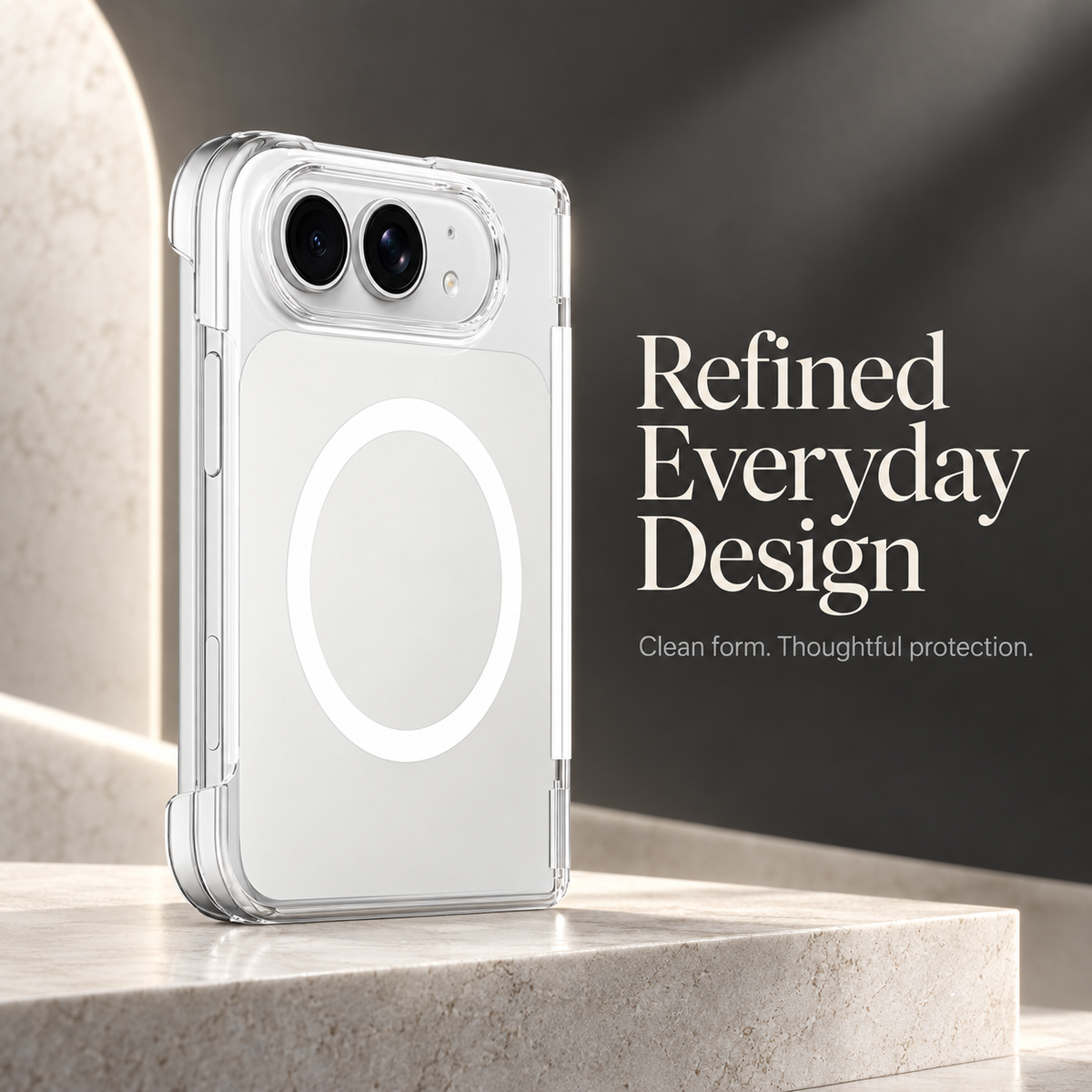 Premium iPhone Case MagSafe Crystal Clear Magnetic Foldable Shockproof PC TPU Full Coverage Anti Scratch Non Slip Lightweight Protective Cover Case