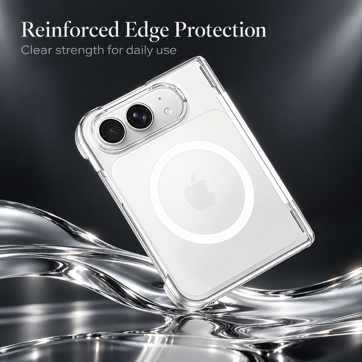 Premium iPhone Case MagSafe Crystal Clear Magnetic Foldable Shockproof PC TPU Full Coverage Anti Scratch Non Slip Lightweight Protective Cover Case