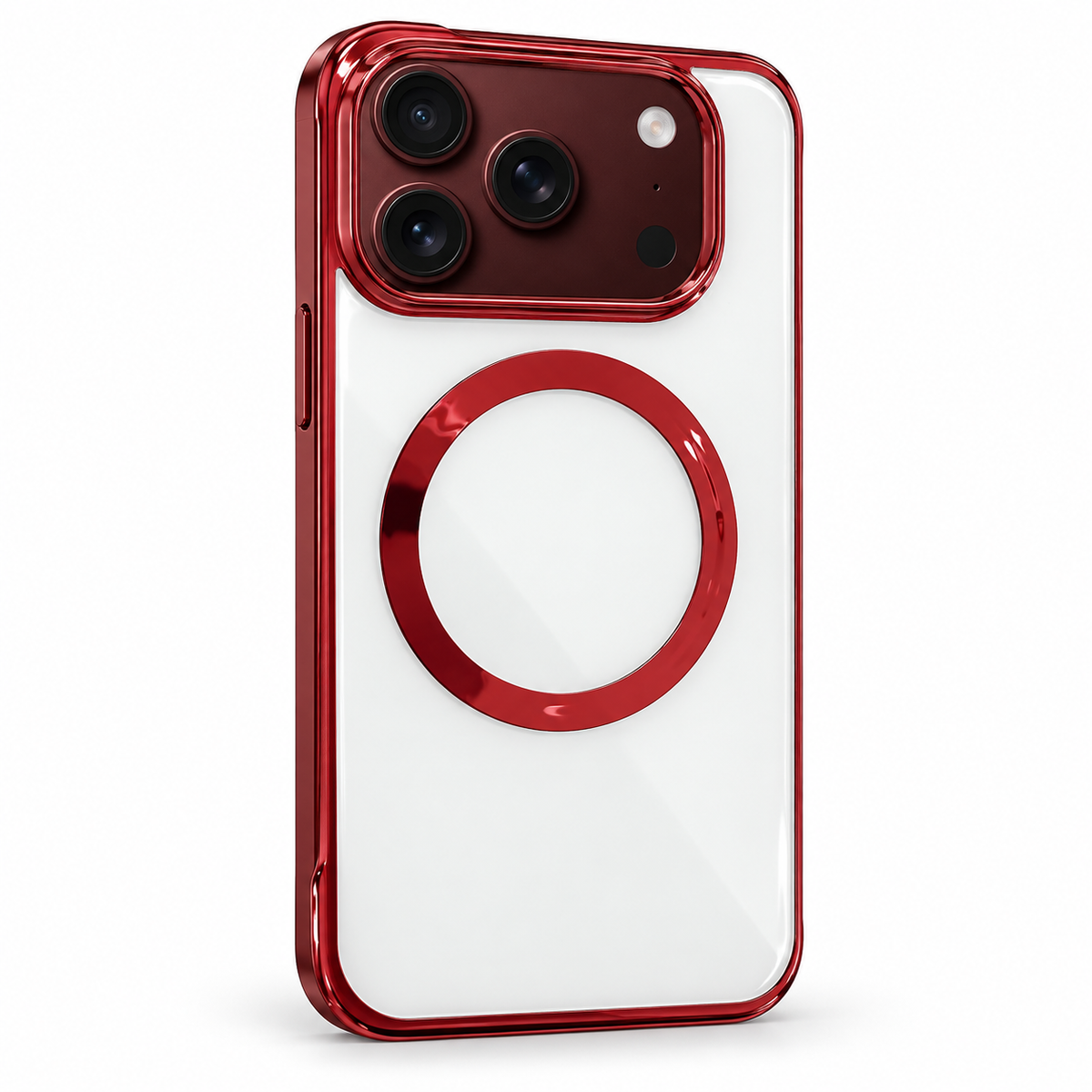 Premium iPhone Case MagSafe Electroplated Clear Magnetic Shockproof PC TPU Anti Scratch Non Slip Lightweight Foldable Transparent Protective Cover Case