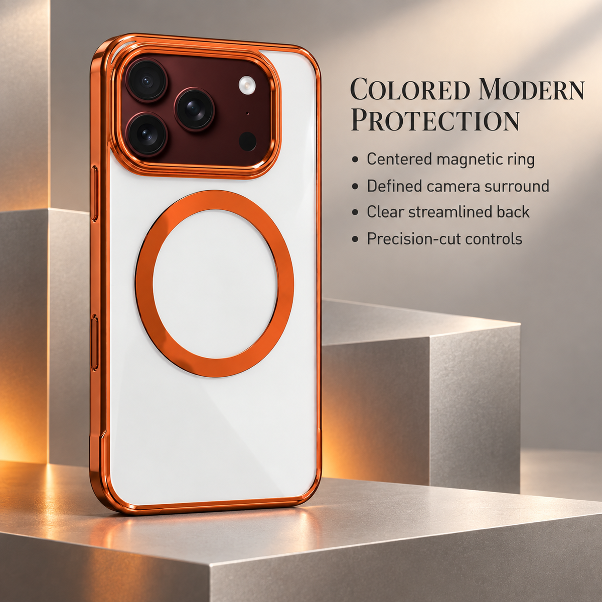 Premium iPhone Case MagSafe Electroplated Clear Magnetic Shockproof PC TPU Anti Scratch Non Slip Lightweight Foldable Transparent Protective Cover Case
