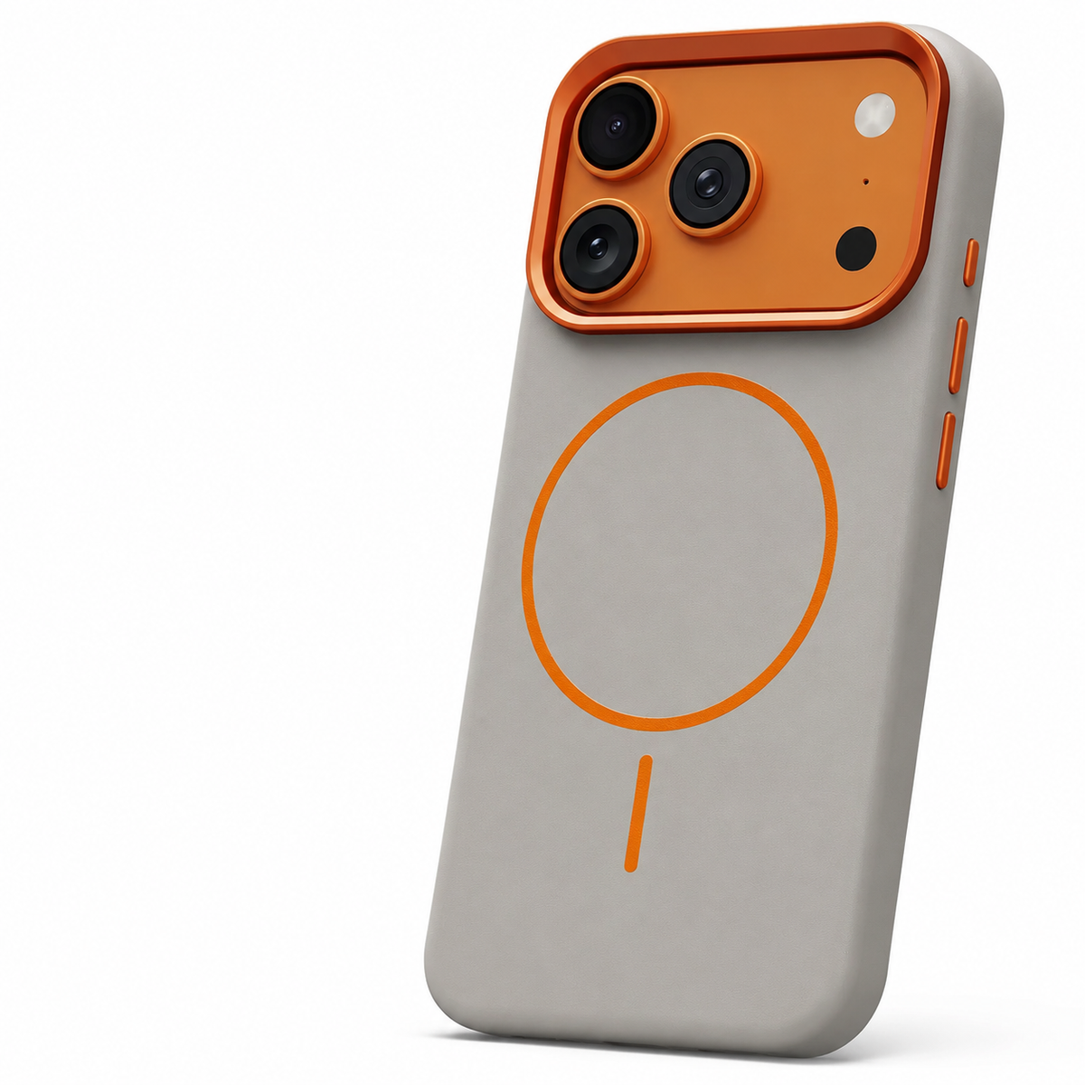 Premium iPhone Case MagSafe Elephant Texture Faux Leather Magnetic Wireless Charging Full Coverage Protective Cover Slim Business Shockproof Case