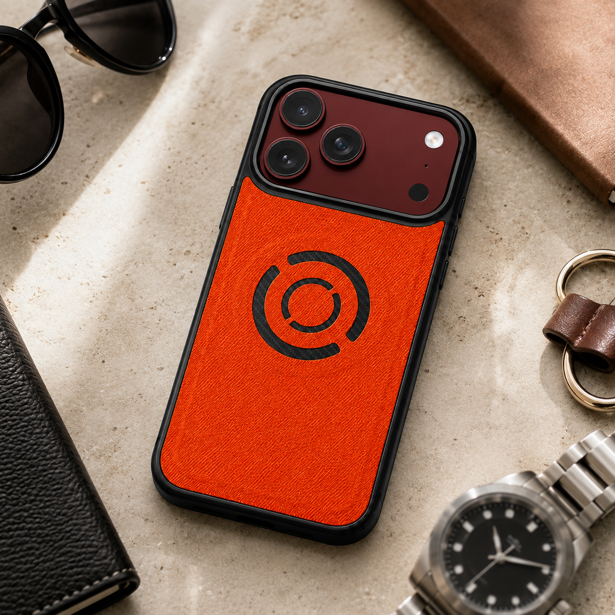 Premium iPhone Case MagSafe Fabric PU Leather Magnetic Full Camera Protection Shockproof Non Slip Matte Lightweight Textured Protective Back Cover Case