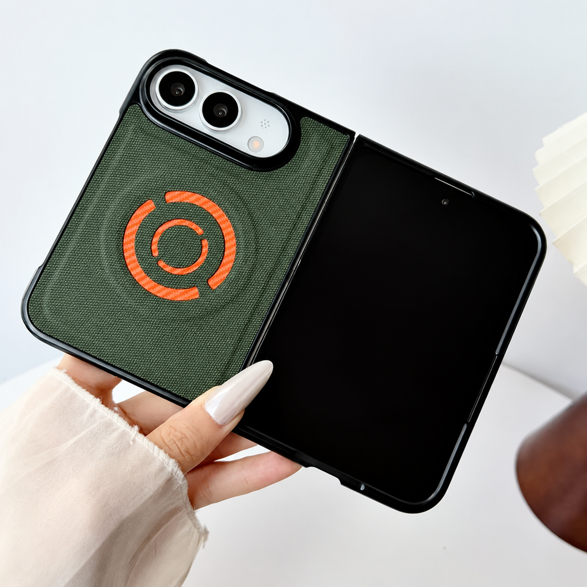 Premium iPhone Case MagSafe Fabric PU Leather Magnetic Full Camera Protection Shockproof Non Slip Matte Lightweight Textured Protective Back Cover Case