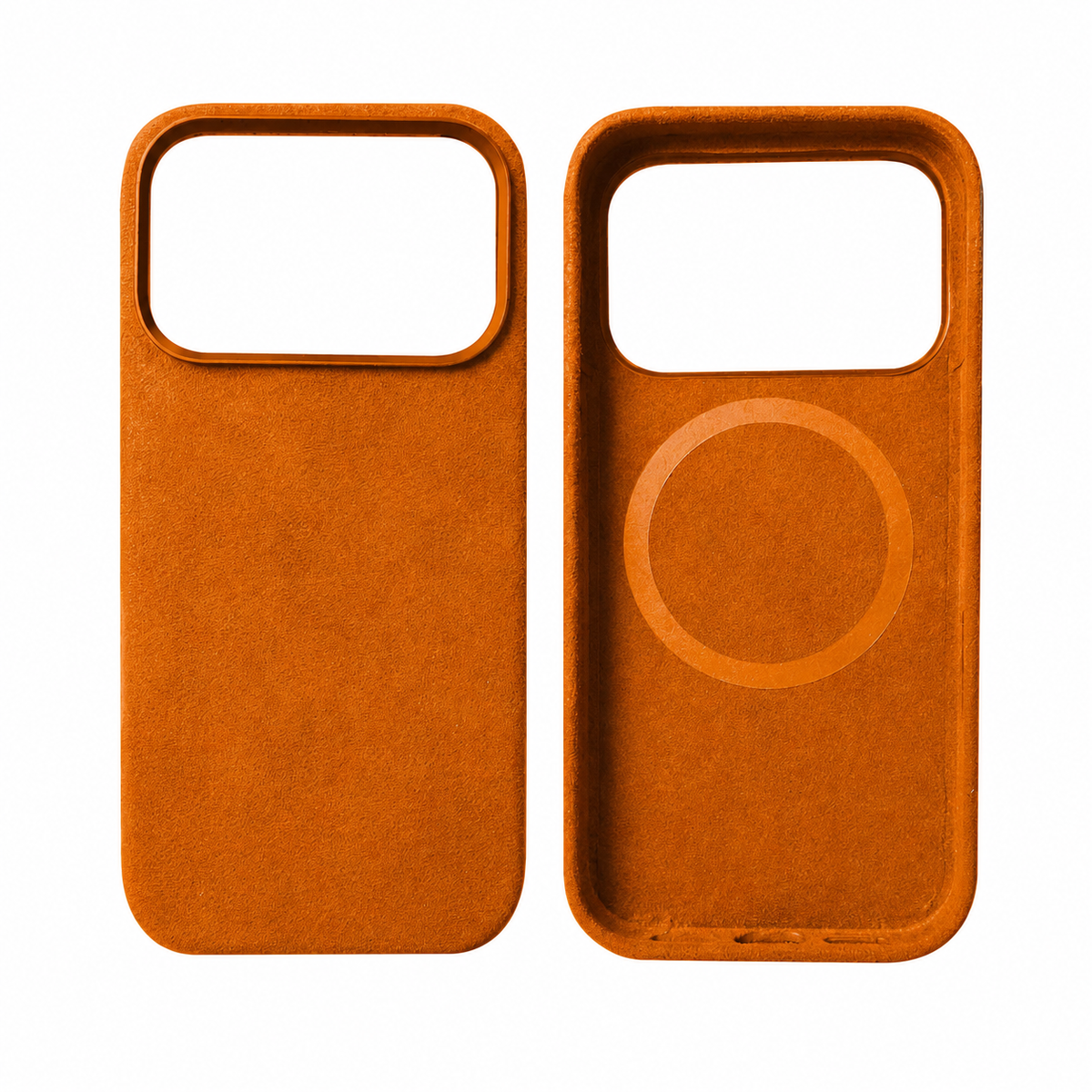 Premium iPhone Case MagSafe Genuine Alcantara Leather Magnetic Soft Touch Protective Cover Textured Non Slip Slim Business Shockproof Soft Case Design