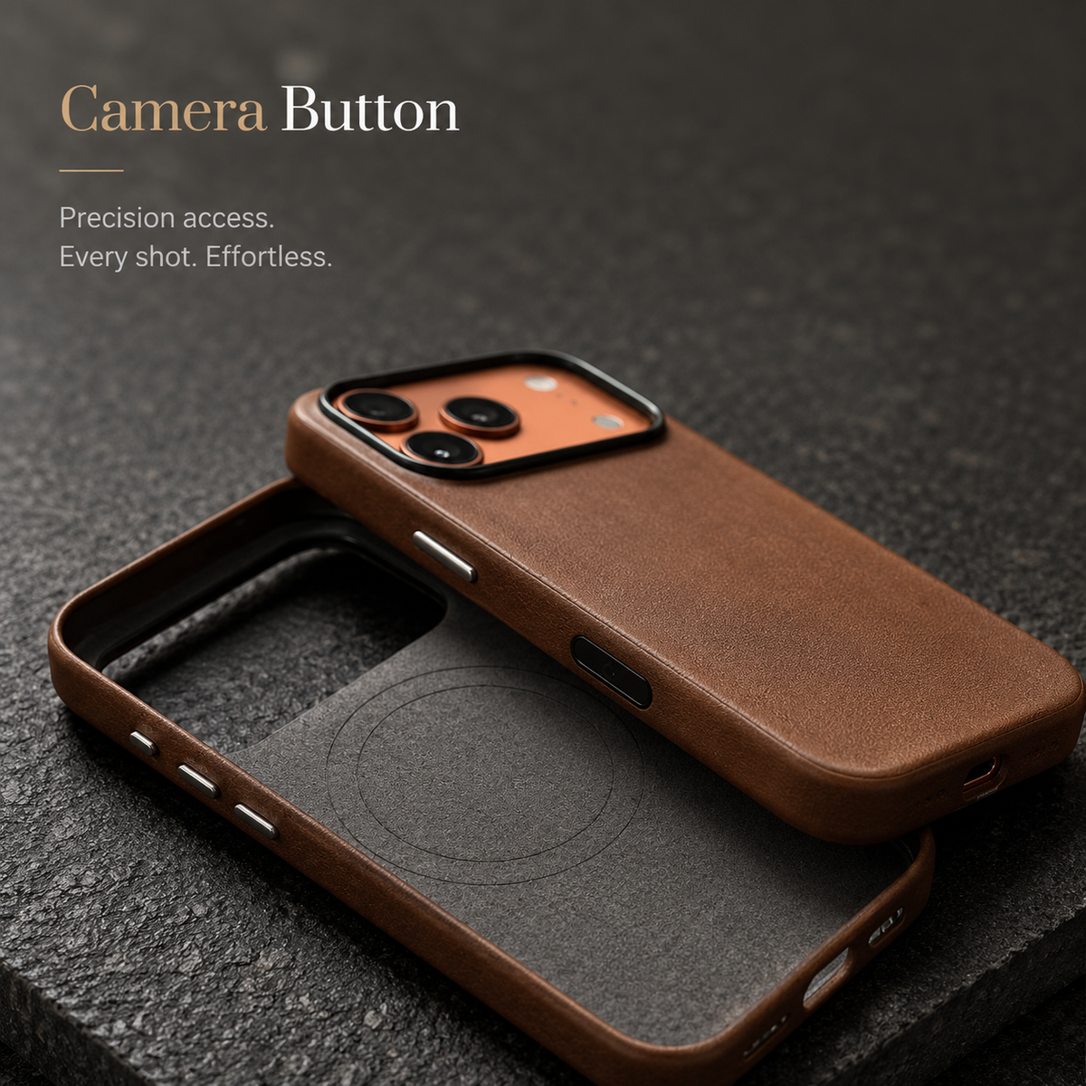 Premium iPhone Case MagSafe Genuine Cowhide Leather Magnetic Protective Cover Anti Fingerprint Non Slip Retro Full Coverage Shock Resistant Slim Luxury