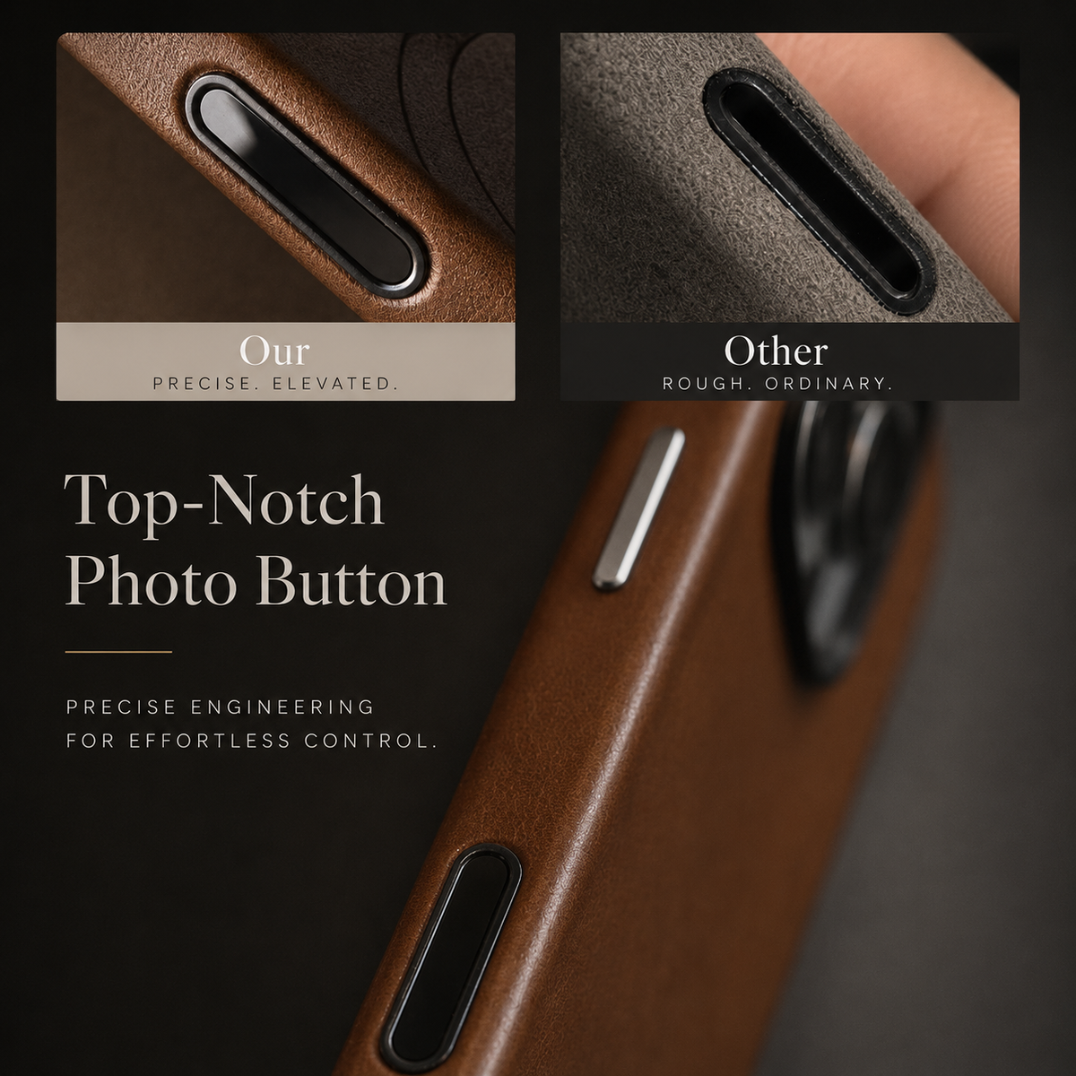 Premium iPhone Case MagSafe Genuine Cowhide Leather Magnetic Protective Cover Anti Fingerprint Non Slip Retro Full Coverage Shock Resistant Slim Luxury