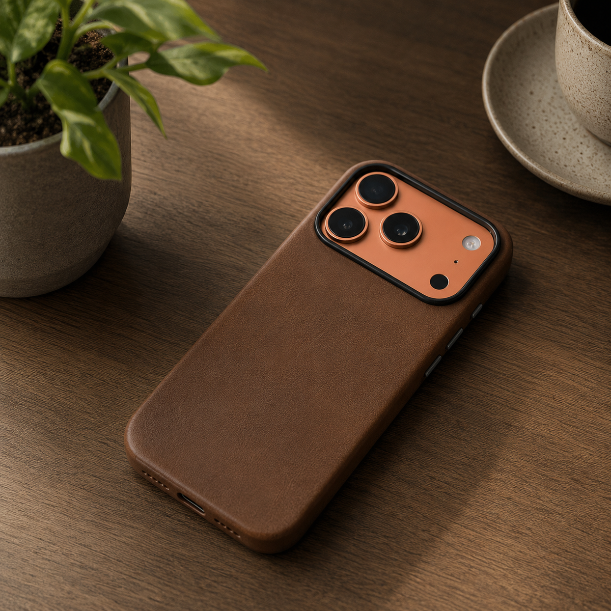 Premium iPhone Case MagSafe Genuine Cowhide Leather Magnetic Protective Cover Anti Fingerprint Non Slip Retro Full Coverage Shock Resistant Slim Luxury