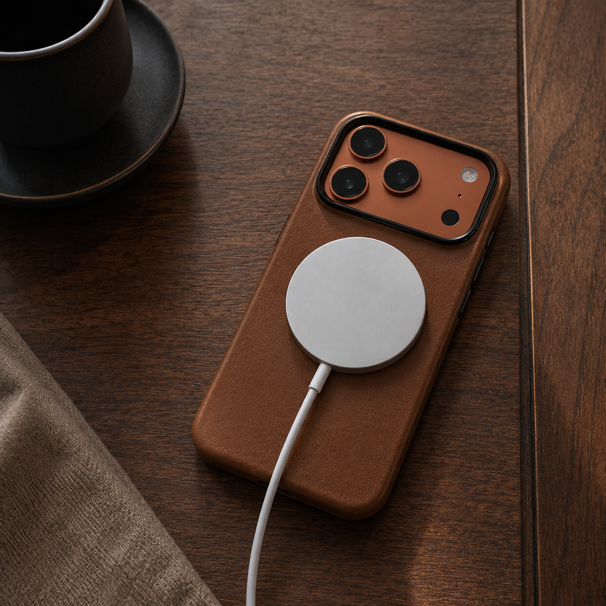 Premium iPhone Case MagSafe Genuine Cowhide Leather Magnetic Protective Cover Anti Fingerprint Non Slip Retro Full Coverage Shock Resistant Slim Luxury