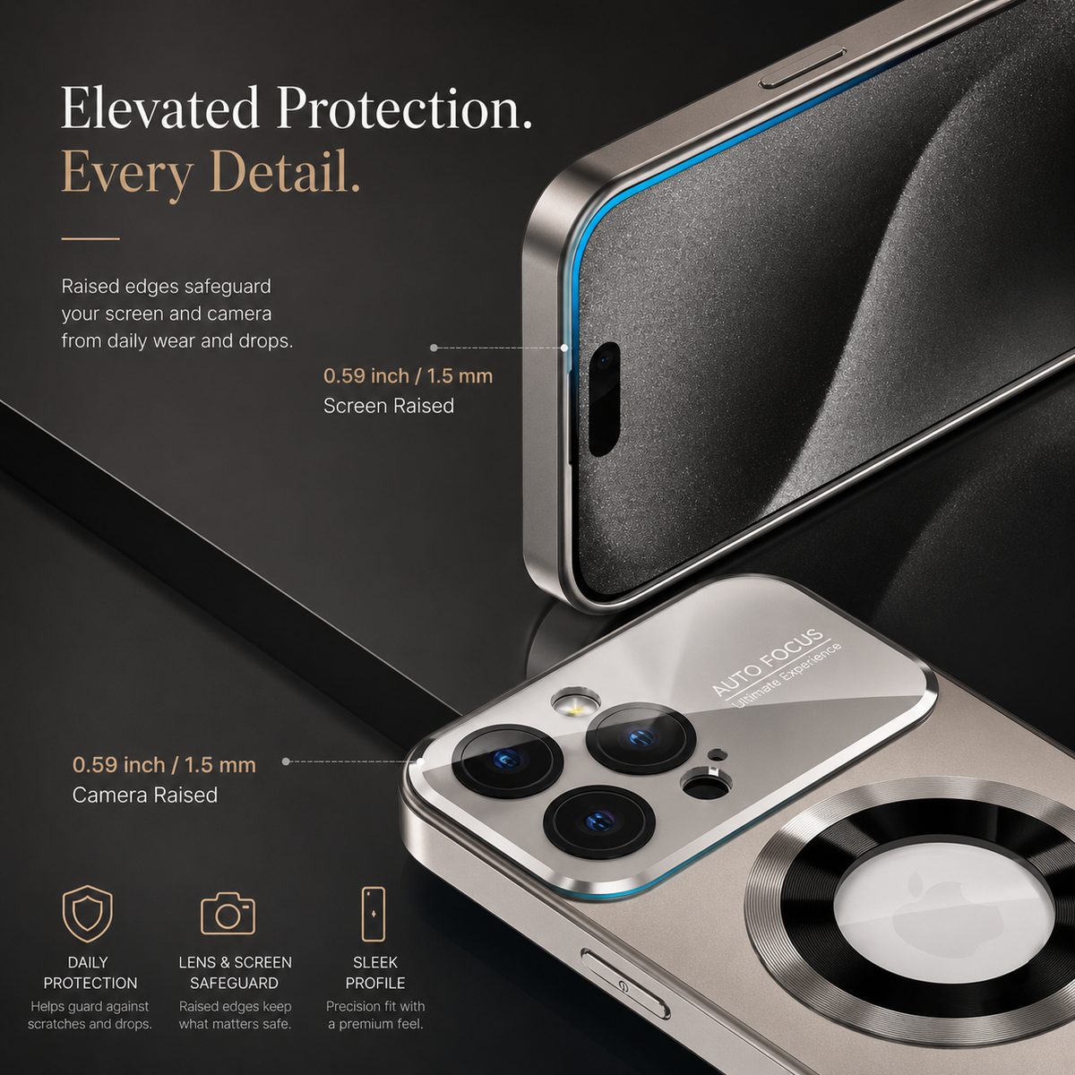 Premium iPhone Case MagSafe Glass Camera Lens Protector Magnetic Wireless Charging Shockproof PC TPU Slim Reinforced Protective Bumper Cover Case