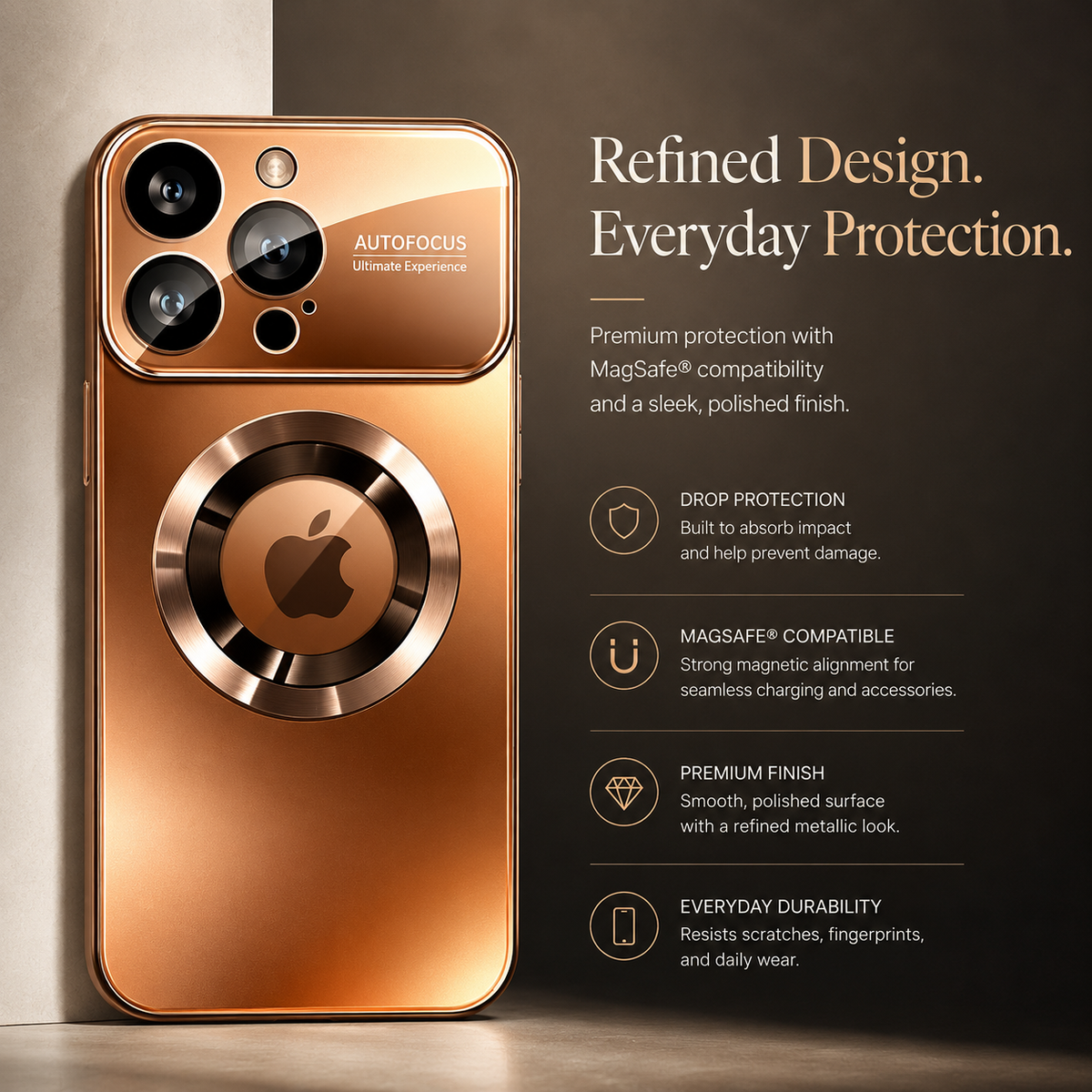 Premium iPhone Case MagSafe Glass Camera Lens Protector Magnetic Wireless Charging Shockproof PC TPU Slim Reinforced Protective Bumper Cover Case