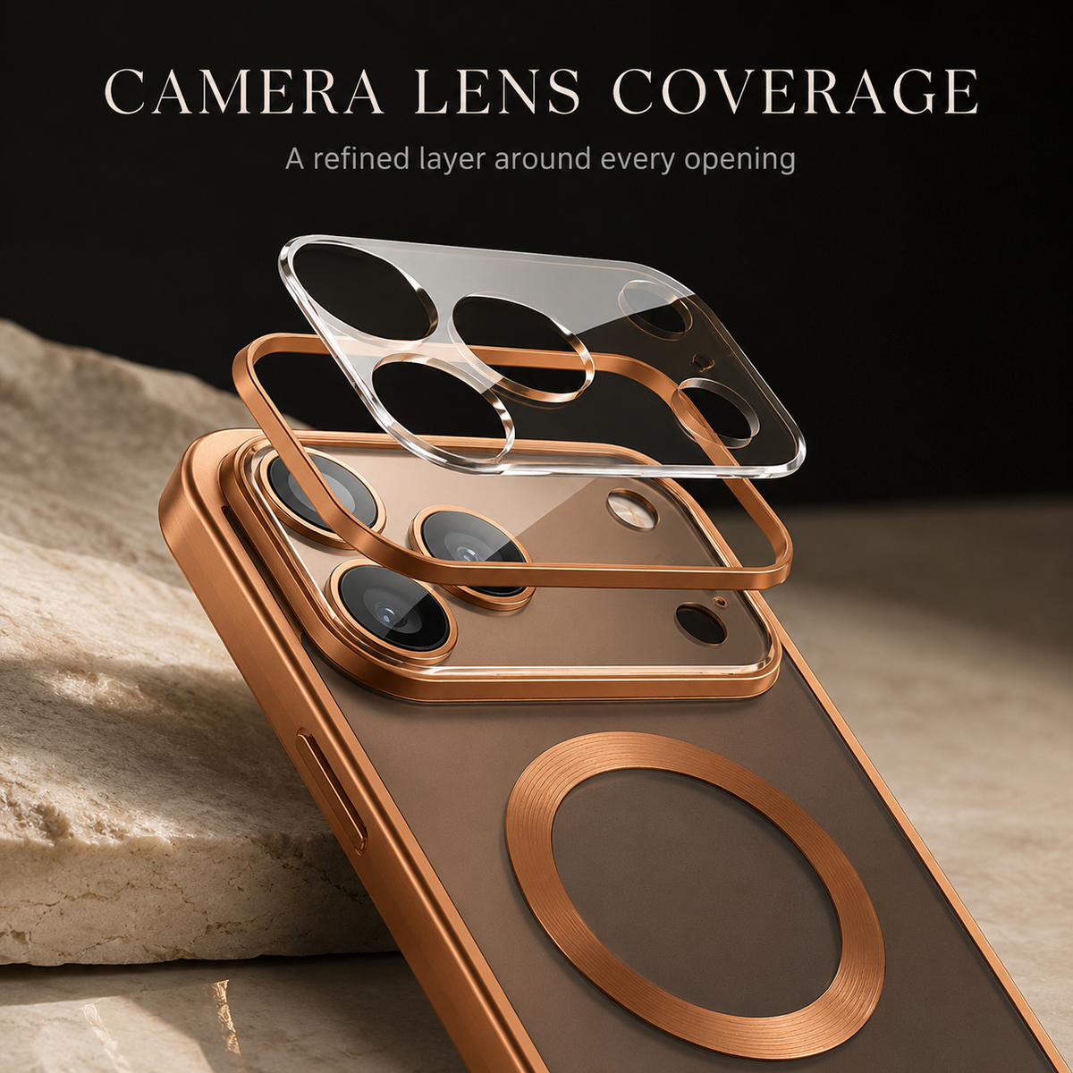 Premium iPhone Case MagSafe Glass Camera Protection Magnetic Wireless Charging Shockproof Acrylic Protective Cover Anti Scratch Slim Reinforced Bumper Case
