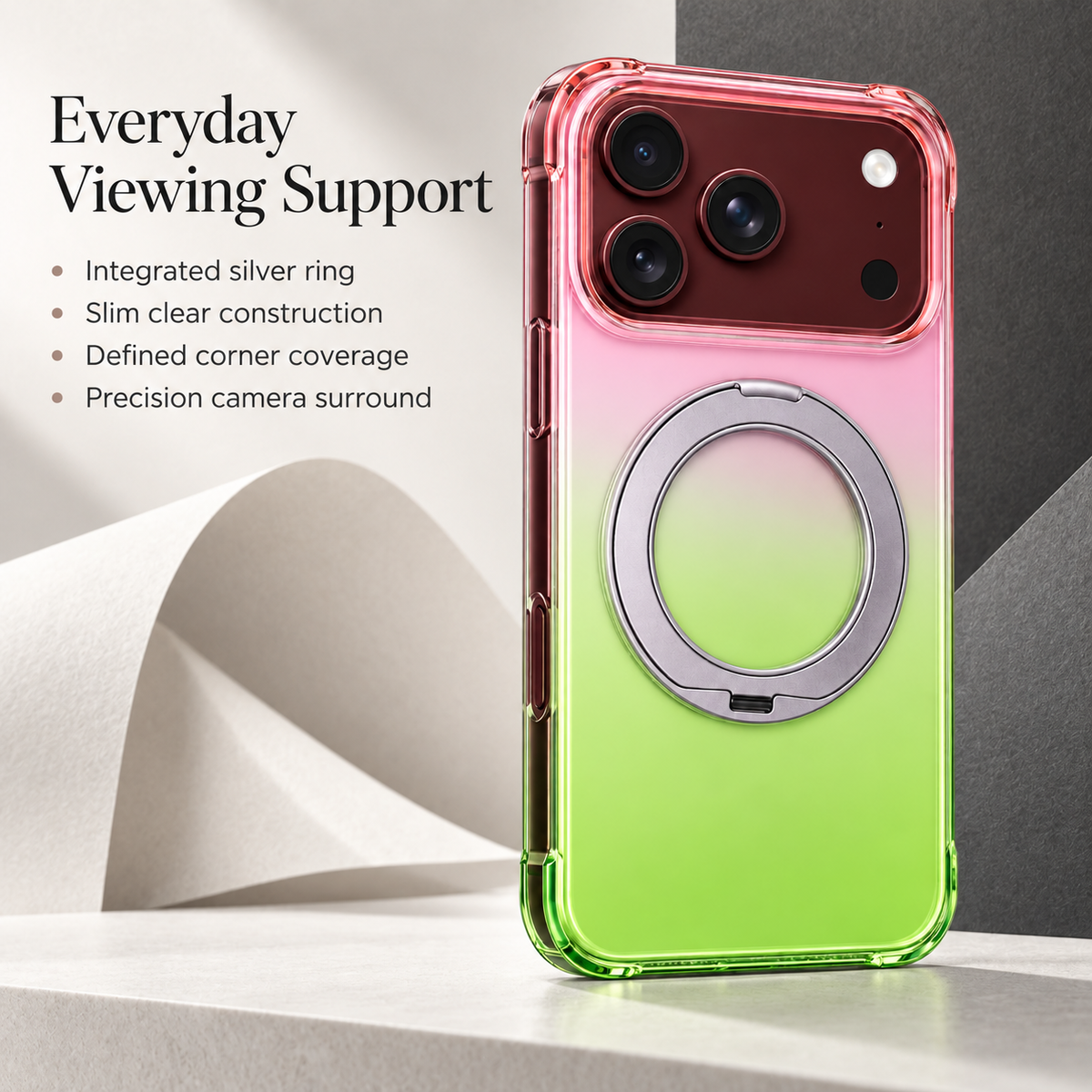 Premium iPhone Case MagSafe Gradient Foldable Hinge Armor Magnetic 360 Rotating Stand Shockproof Slim Protective Cover for iPhone Ultra Fold
