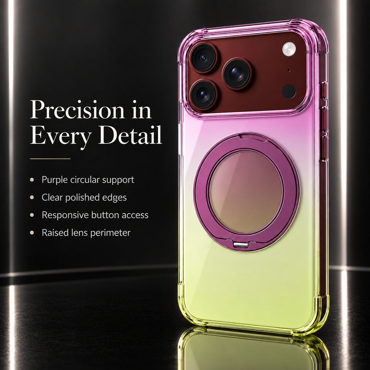 Premium iPhone Case MagSafe Gradient Foldable Hinge Armor Magnetic 360 Rotating Stand Shockproof Slim Protective Cover for iPhone Ultra Fold