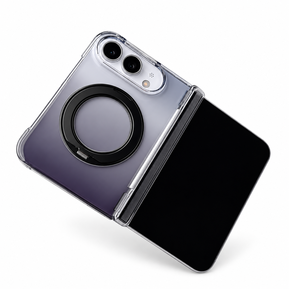 Premium iPhone Case MagSafe Gradient Foldable Hinge Armor Magnetic 360 Rotating Stand Shockproof Slim Protective Cover for iPhone Ultra Fold