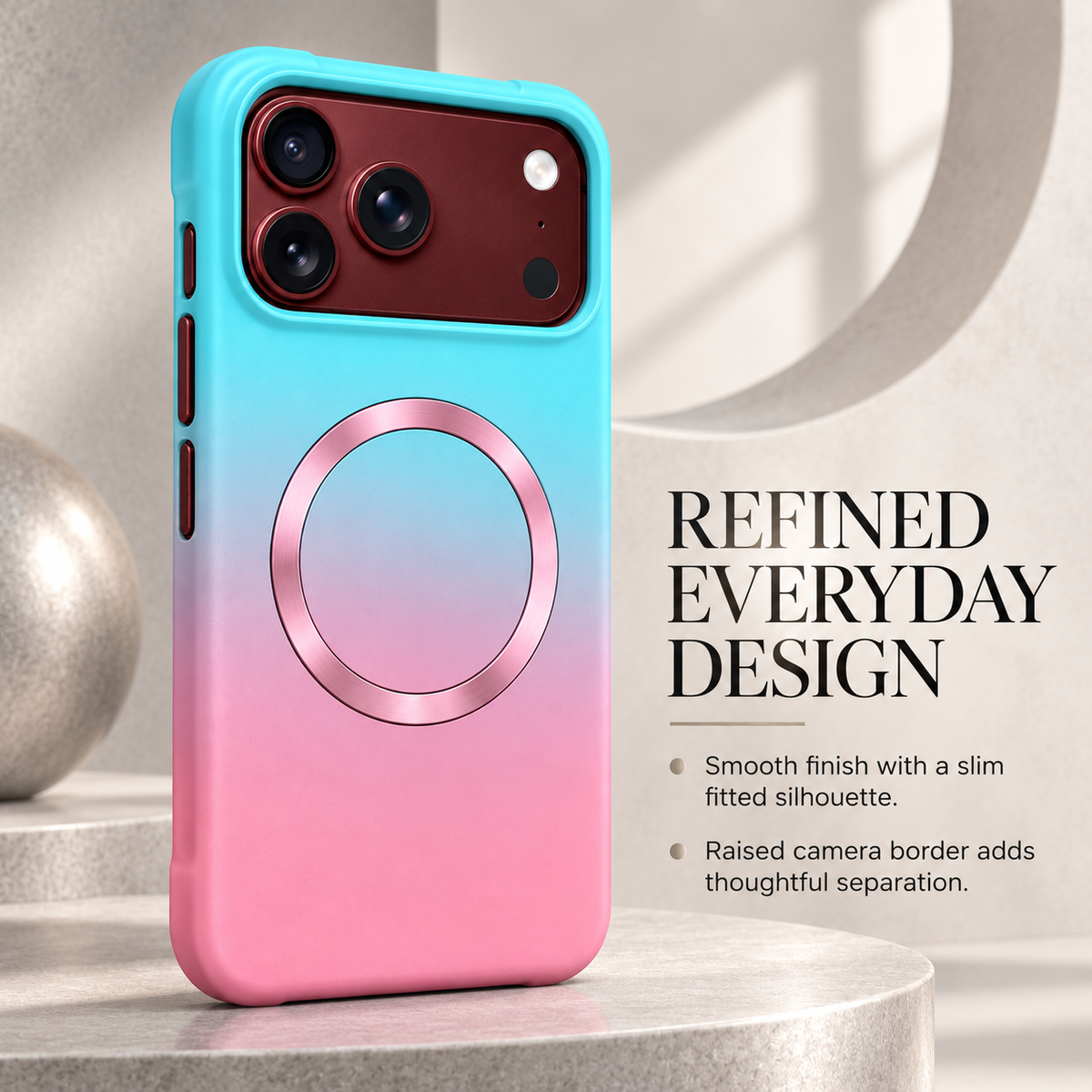 Premium iPhone Case MagSafe Gradient Hinge Protection Magnetic Hard PC Shockproof Foldable Anti Scratch Slim Protective Phone Cover Case Design