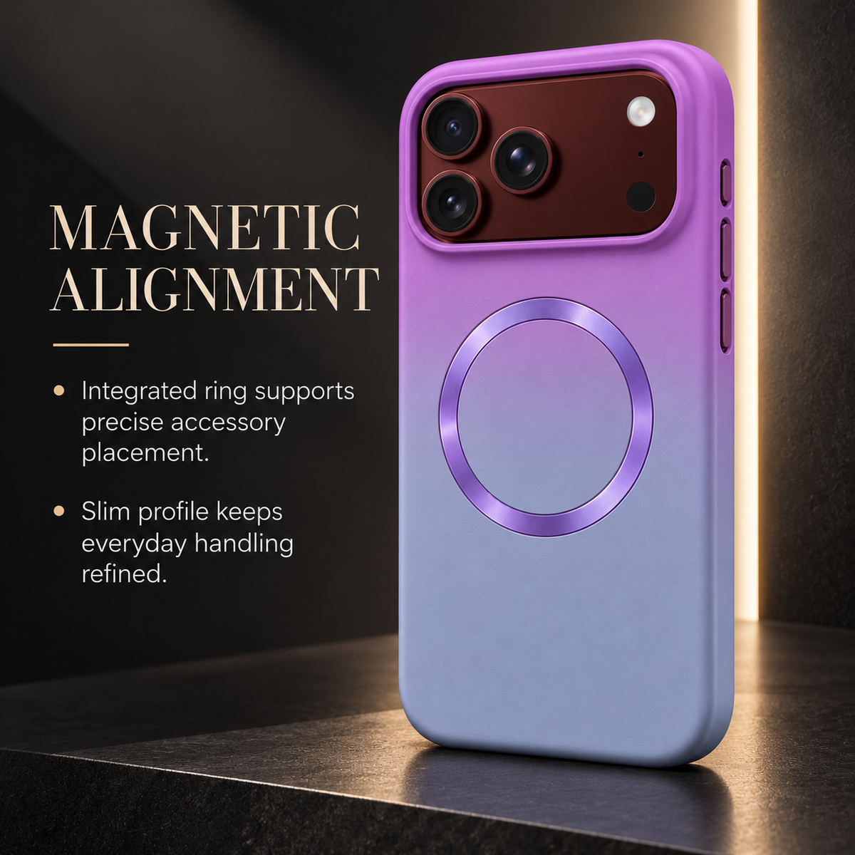 Premium iPhone Case MagSafe Gradient Hinge Protection Magnetic Hard PC Shockproof Foldable Anti Scratch Slim Protective Phone Cover Case Design