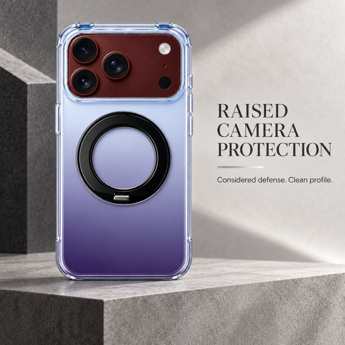 Premium iPhone Case MagSafe Gradient Magnetic Rotating Folding Stand Hinge Protection Shockproof Foldable Slim Protective Cover Case Design