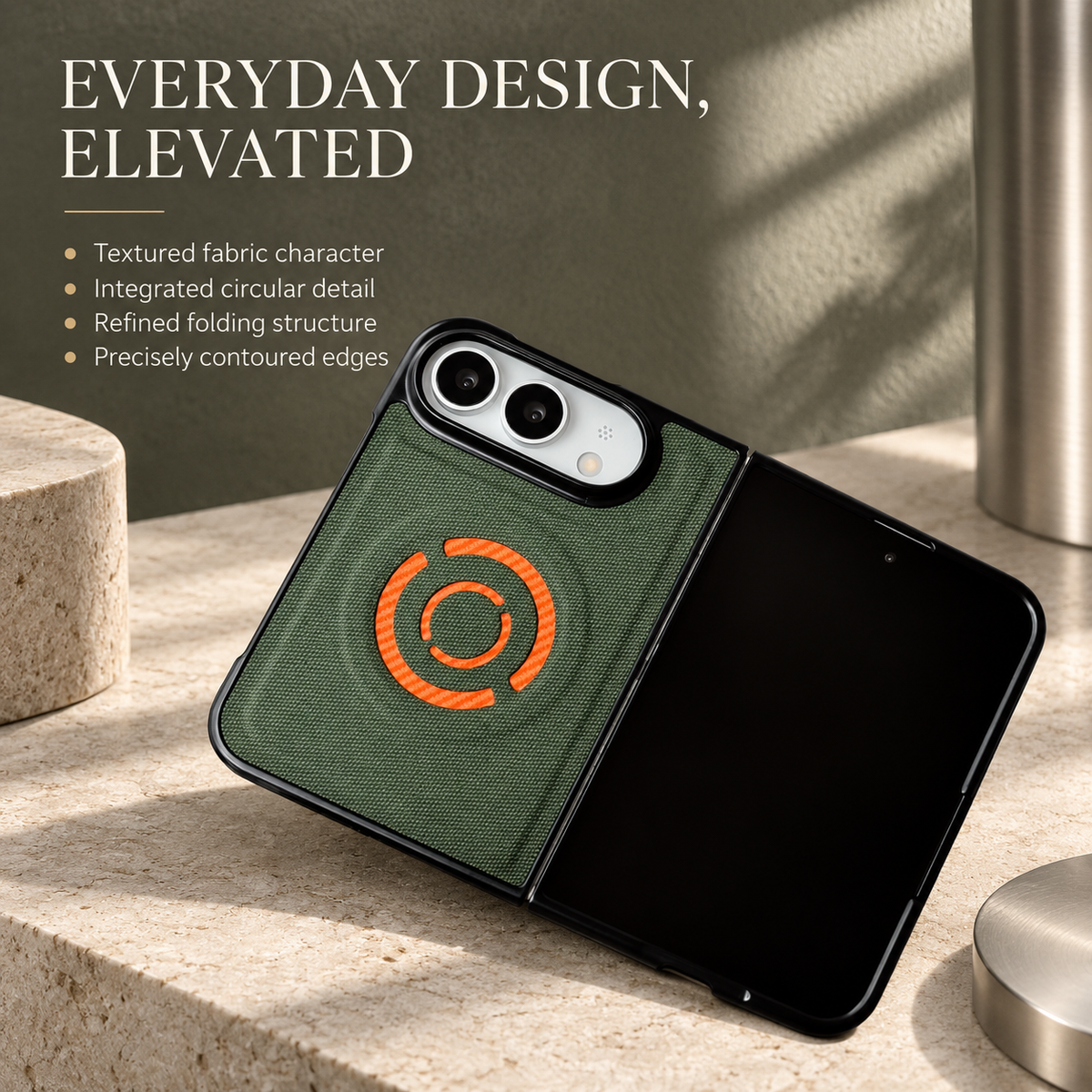 Premium iPhone Case MagSafe Hard PC Artificial Leather Magnetic Wireless Charging Foldable Anti Fingerprint Slim Protective Bumper Cover Case Design