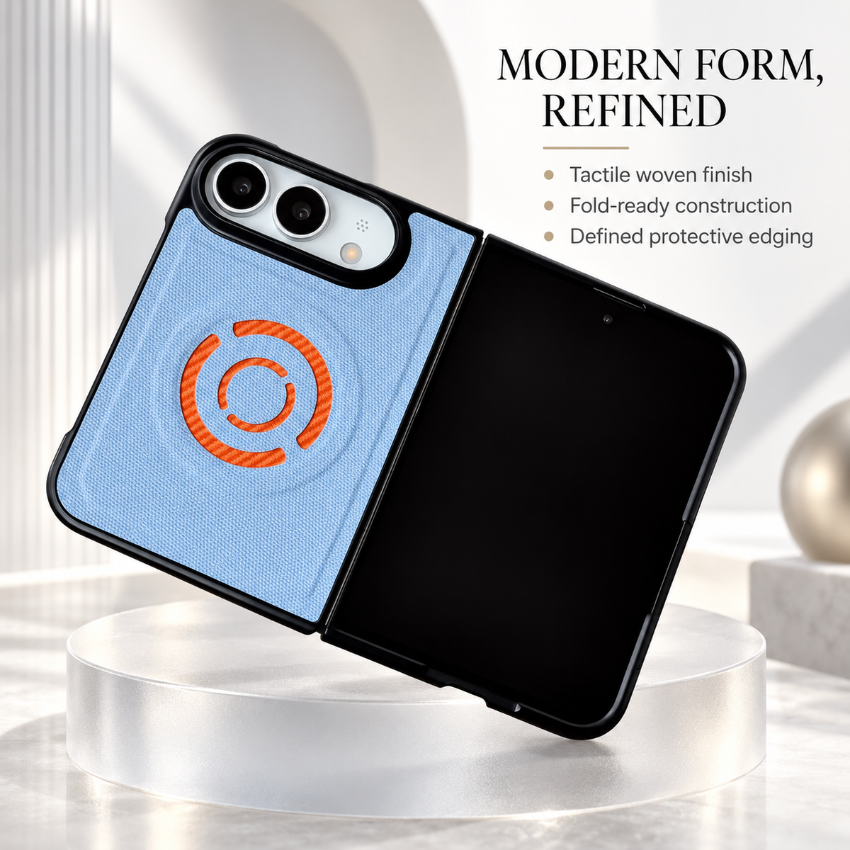Premium iPhone Case MagSafe Hard PC Artificial Leather Magnetic Wireless Charging Foldable Anti Fingerprint Slim Protective Bumper Cover Case Design