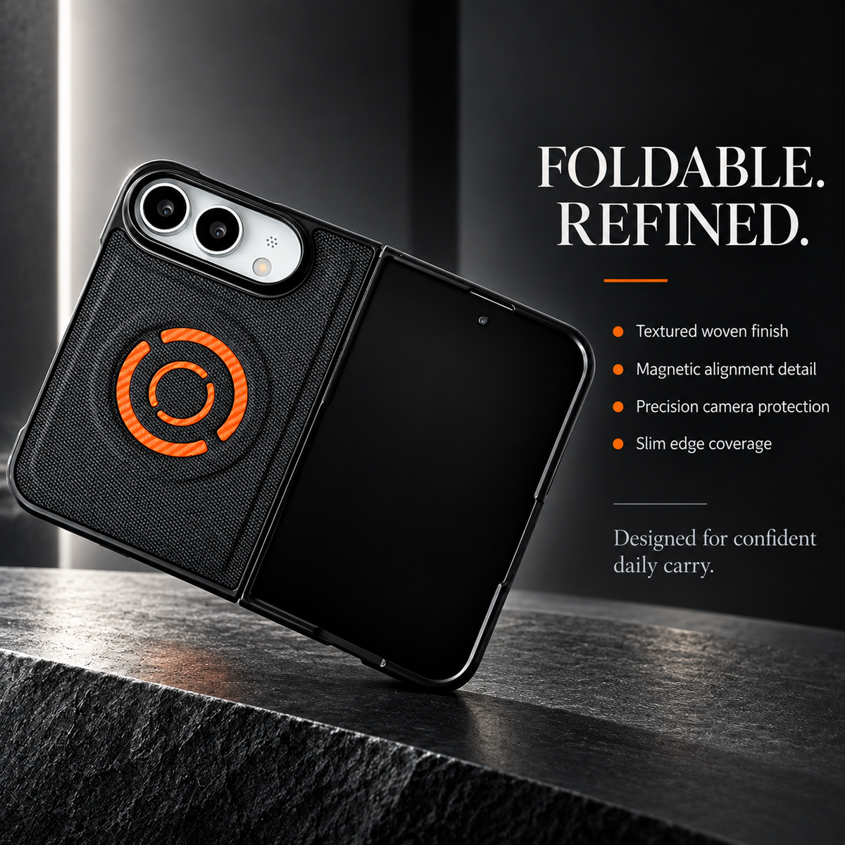 Premium iPhone Case MagSafe Hard PC Artificial Leather Magnetic Wireless Charging Foldable Shockproof Slim Business Protective Bumper Cover Case Design