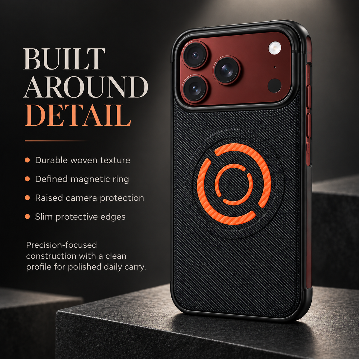 Premium iPhone Case MagSafe Hard PC Artificial Leather Magnetic Wireless Charging Foldable Shockproof Slim Business Protective Bumper Cover Case Design