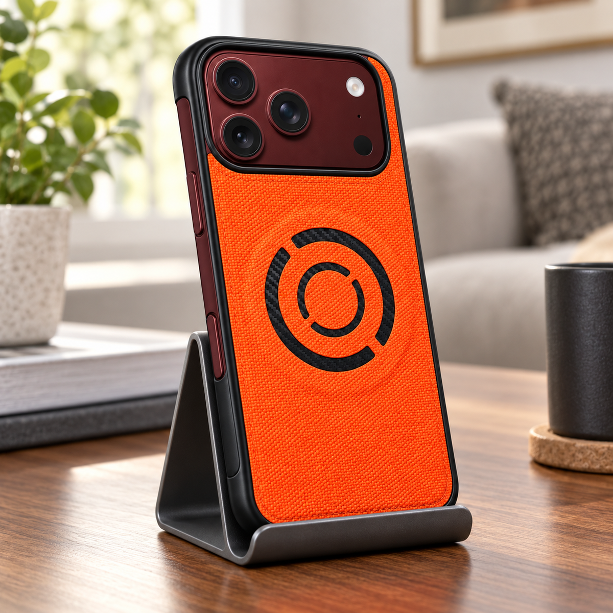 Premium iPhone Case MagSafe Hard PC Artificial Leather Magnetic Wireless Charging Foldable Shockproof Slim Business Protective Bumper Cover Case Design