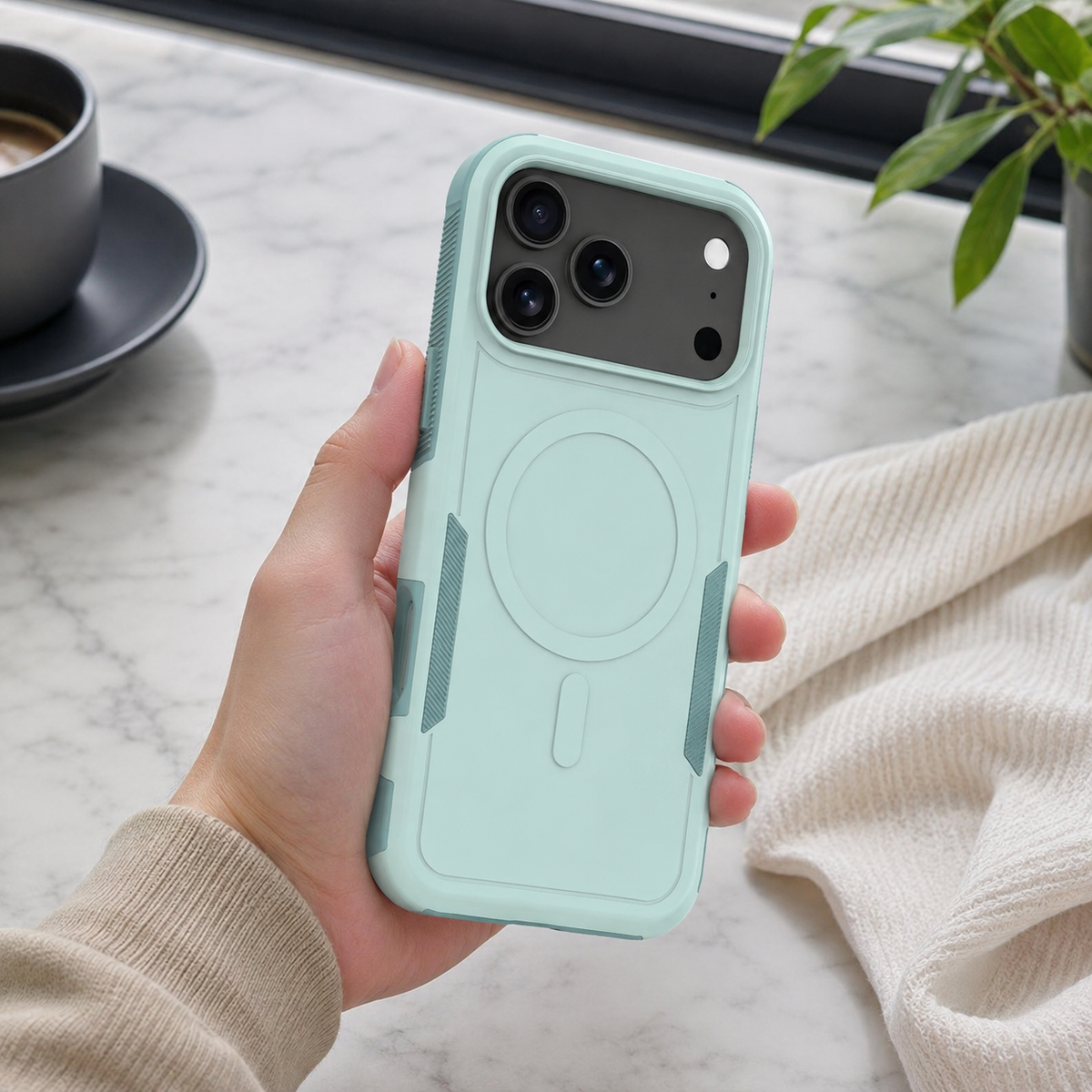 Premium iPhone Case MagSafe Heavy Duty Armor Shockproof Protective Cover PC TPU Magnetic Charging Matte Anti Fingerprint Anti Slip Reinforced Rugged