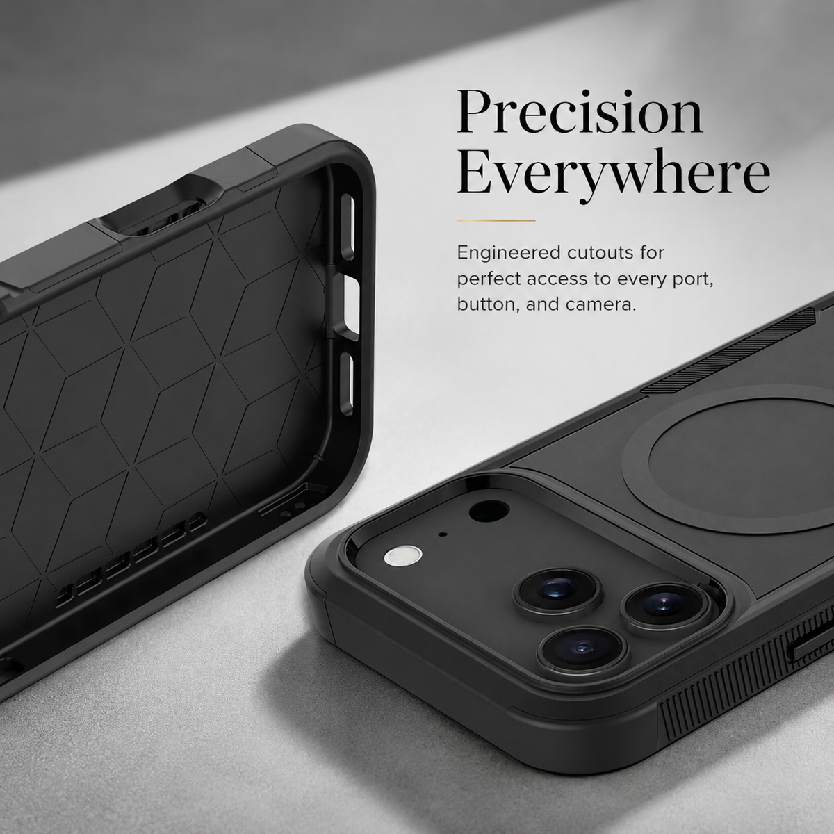 Premium iPhone Case MagSafe Heavy Duty Armor Shockproof Protective Cover PC TPU Magnetic Charging Matte Anti Fingerprint Anti Slip Reinforced Rugged