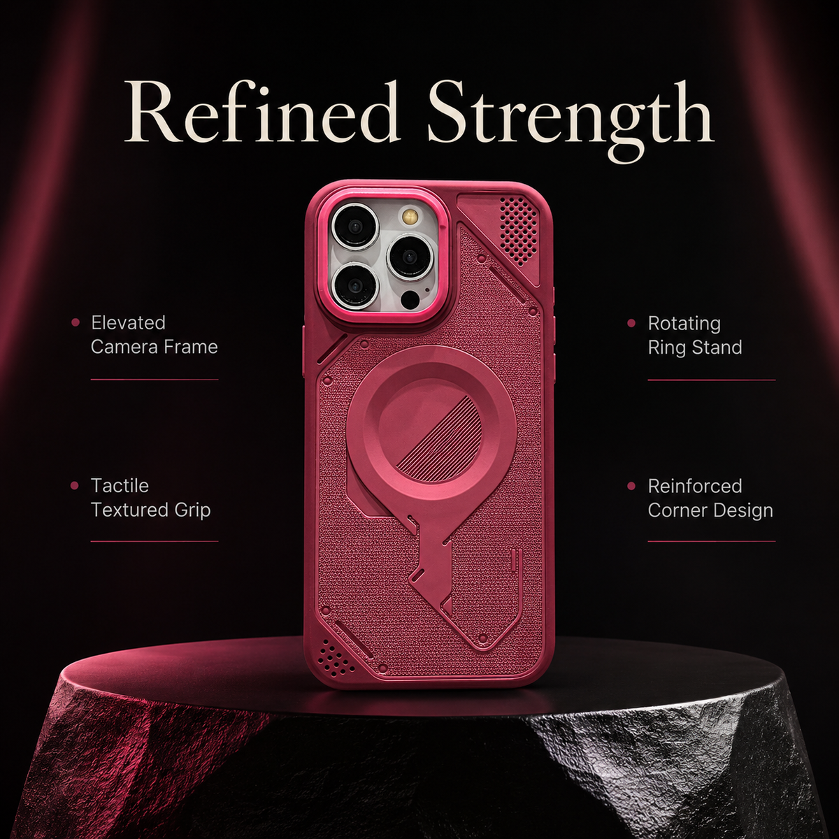 Premium iPhone Case MagSafe Hybrid Bumper Armor Magnetic Matte Shockproof PC TPU Rugged Anti Fingerprint Slim Protective Back Cover Case Design
