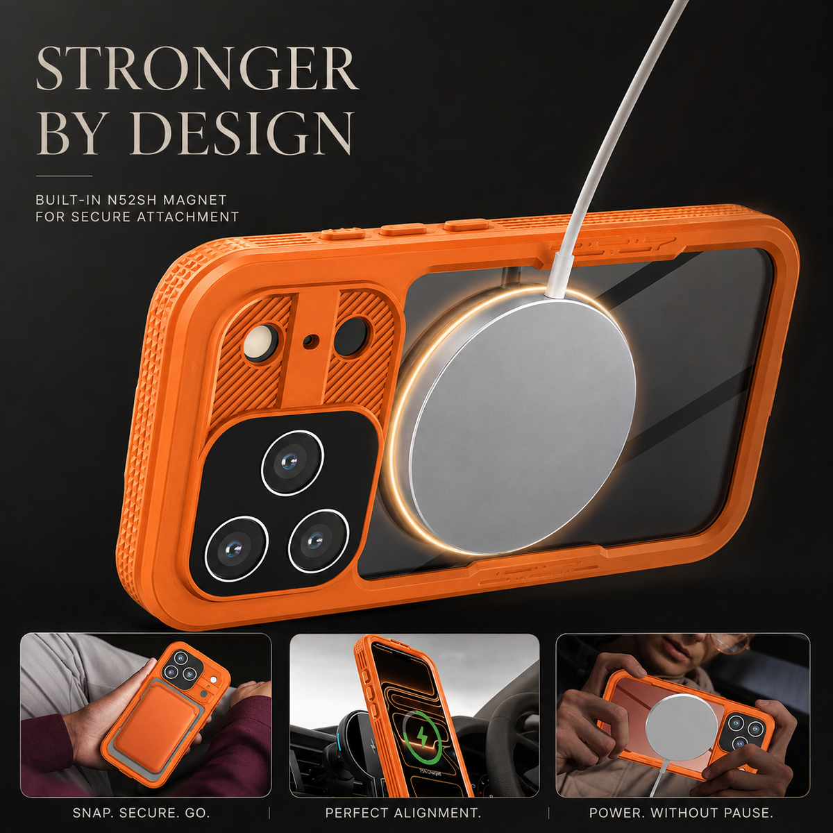 Premium iPhone Case MagSafe IP68 Waterproof Magnetic Shockproof PC TPU Full Coverage Protective Cover Dual Layer Dustproof Non Slip Lanyard Rugged Case