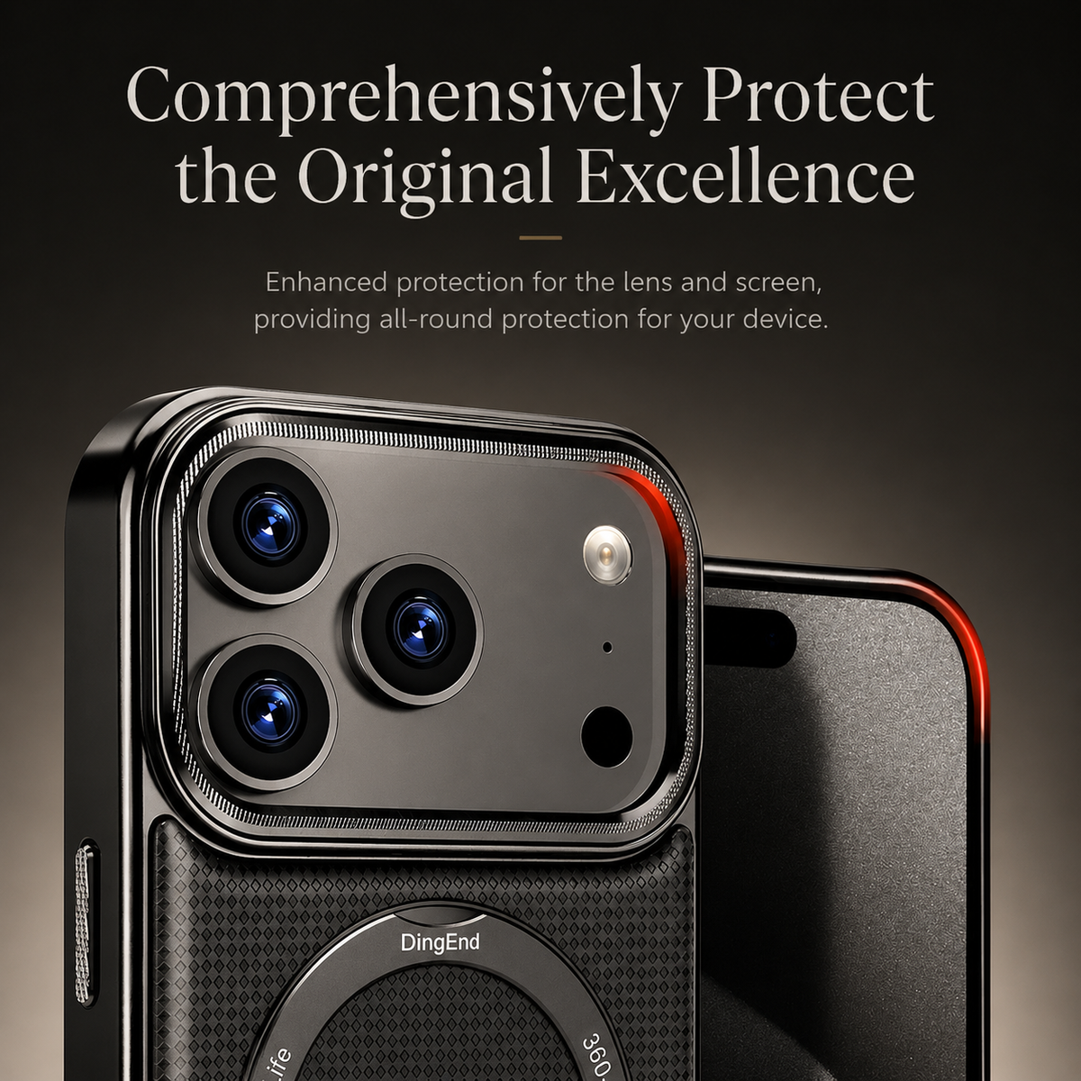 Premium iPhone Case MagSafe Leather Magnetic Kickstand Diamond Pattern Shockproof Protective Cover Anti Fingerprint Anti Scratch Non Slip Full Coverage