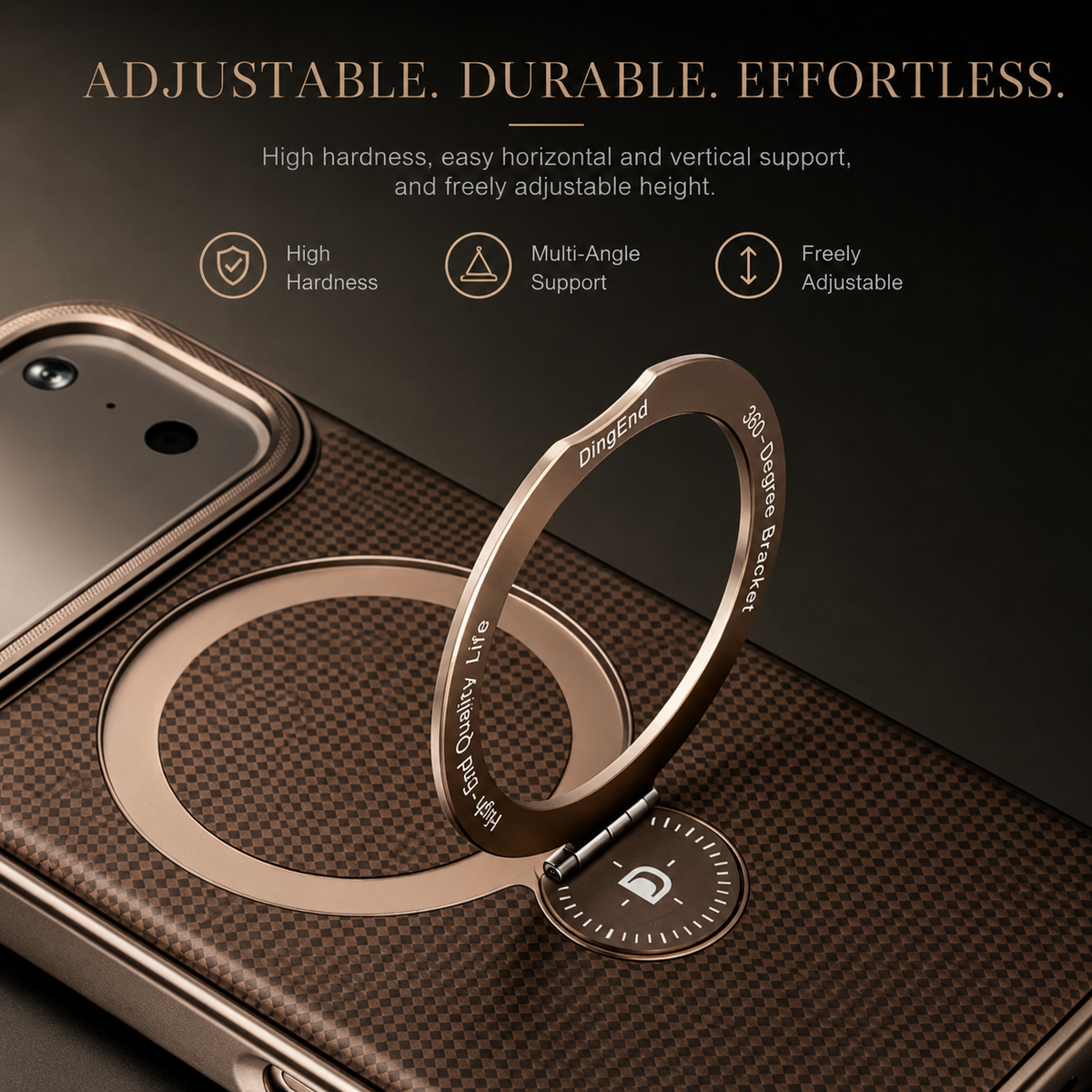 Premium iPhone Case MagSafe Leather Magnetic Kickstand Diamond Pattern Shockproof Protective Cover Anti Fingerprint Anti Scratch Non Slip Full Coverage