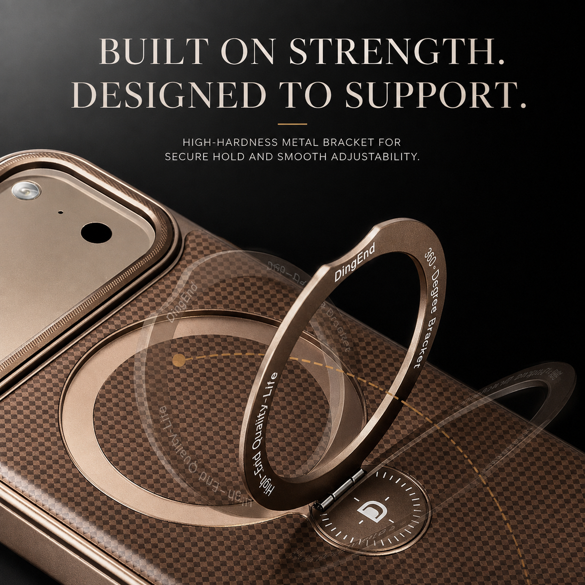 Premium iPhone Case MagSafe Leather Magnetic Kickstand Diamond Pattern Shockproof Protective Cover Anti Fingerprint Anti Scratch Non Slip Full Coverage