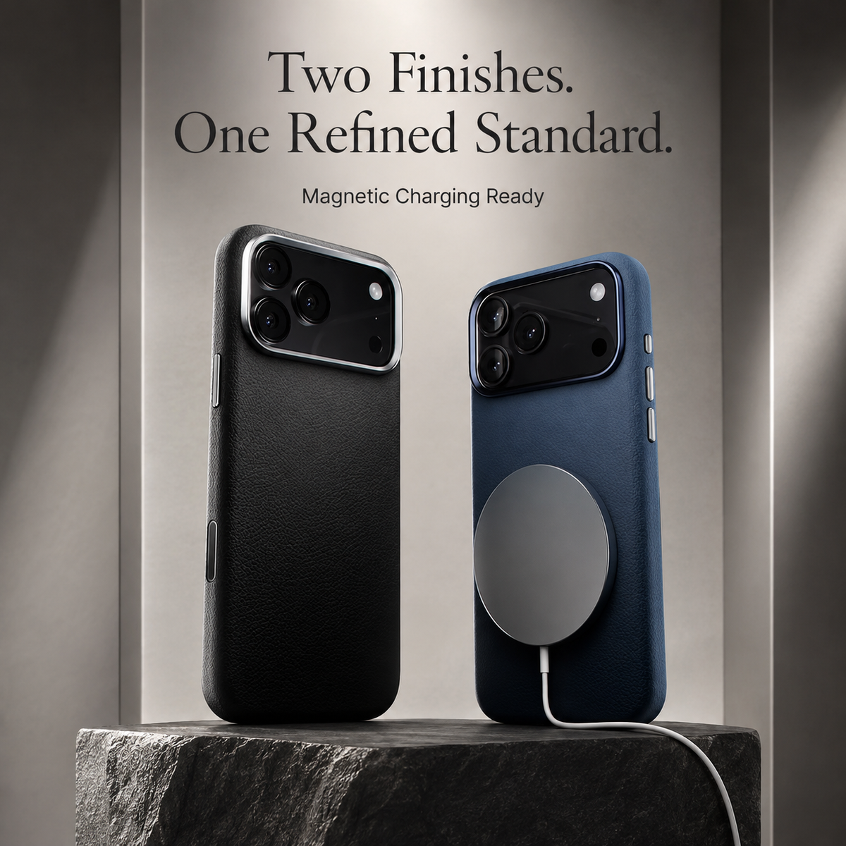 Premium iPhone Case MagSafe Leather Magnetic Shockproof Protective Cover Camera Control Access Anti Fingerprint Non Slip Slim Full Coverage Soft Touch