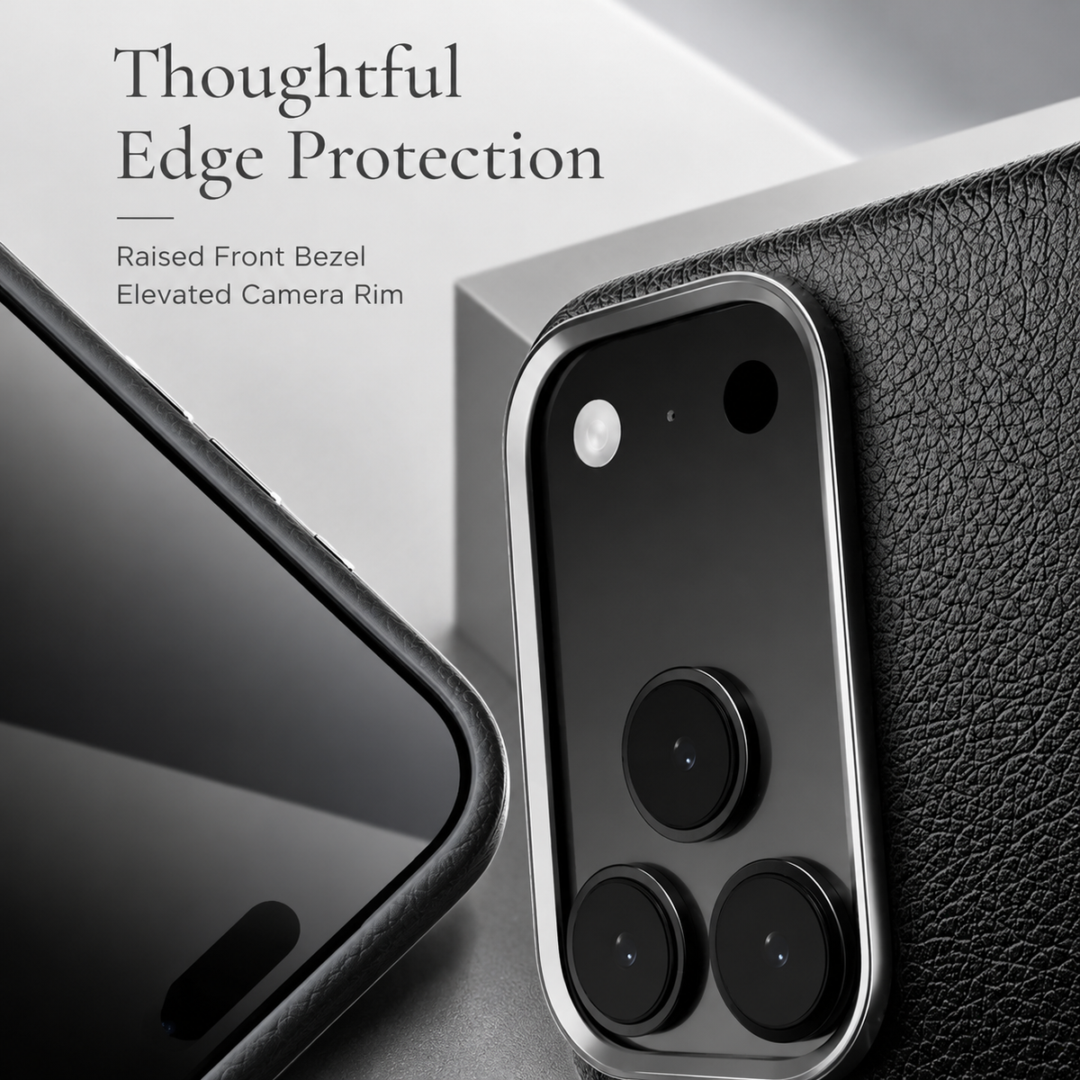 Premium iPhone Case MagSafe Leather Magnetic Shockproof Protective Cover Metal Camera Lens Protection Anti Fingerprint Non Slip Full Coverage PC TPU