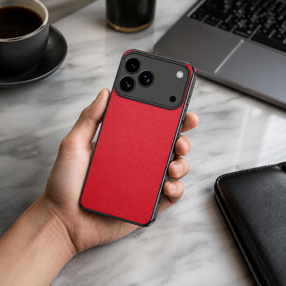 Premium iPhone Case MagSafe Leather Ultra Thin Frameless Shockproof Protective Cover PC Anti Fingerprint Anti Scratch Non Slip Borderless Camera Protection