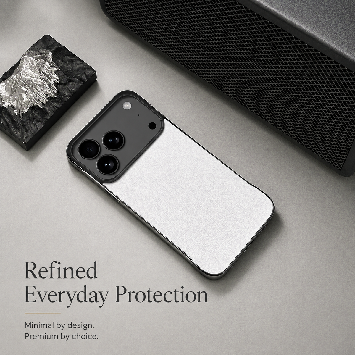 Premium iPhone Case MagSafe Leather Ultra Thin Frameless Shockproof Protective Cover PC Anti Fingerprint Anti Scratch Non Slip Borderless Camera Protection
